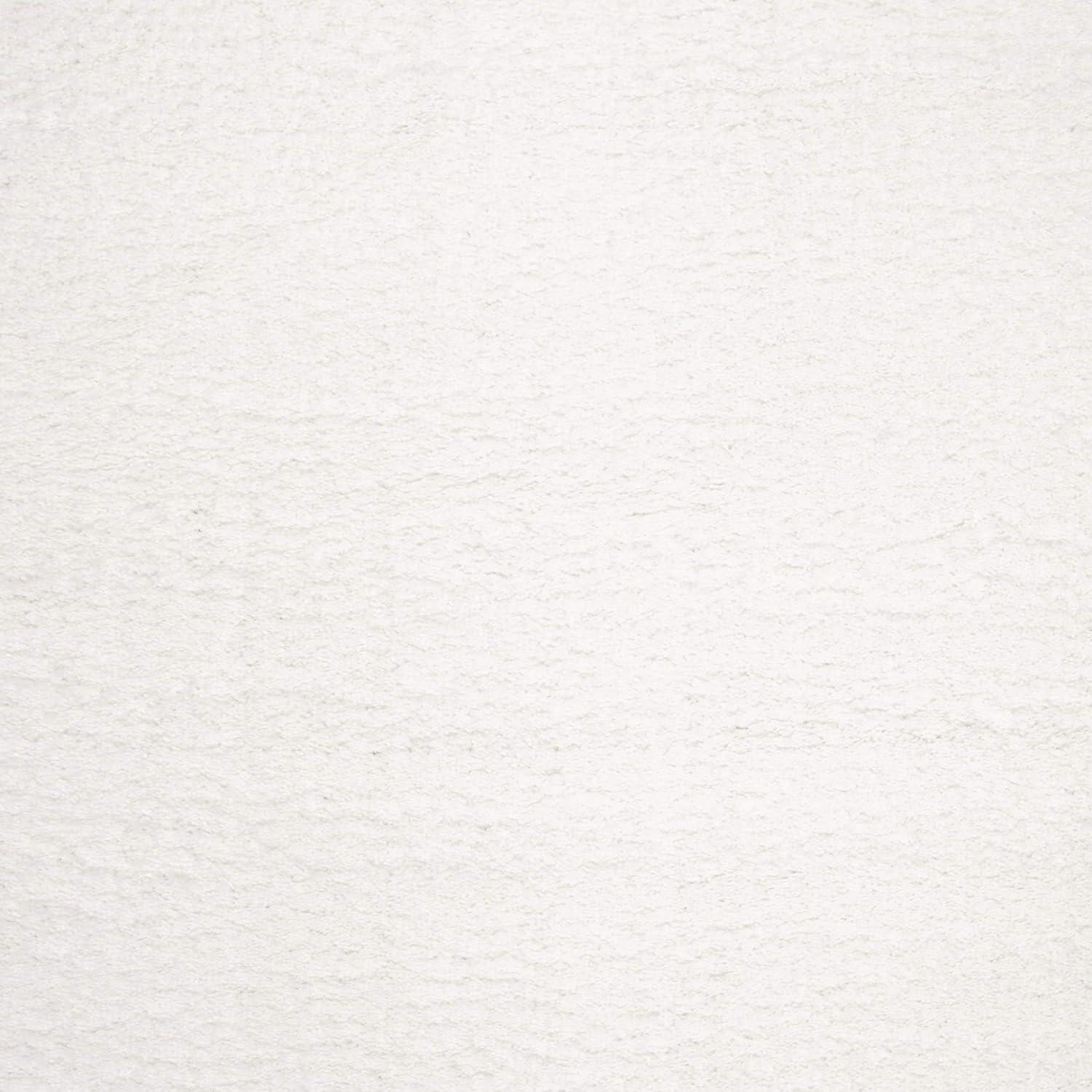 August Shag 900 AUG900 Power Loomed Indoor Area Rug - White - 5'3"x5'3" - Safavieh