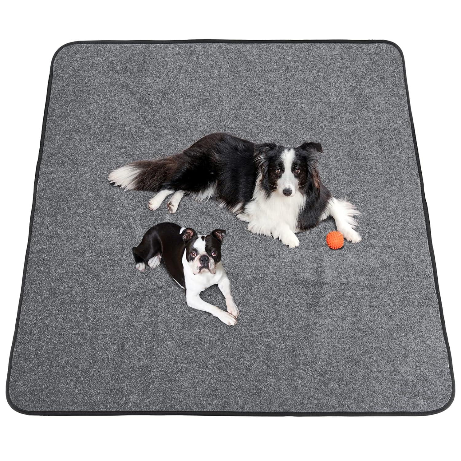 Washable Dog Pee Pad Extra Large 72"x72"/65"x48" Reusable Whelping Pads, Waterproof Dog Mat Non-Slip Puppy Potty Training Pad Playpen Mat for Dogs, Guinea Pigs, Rabbits
