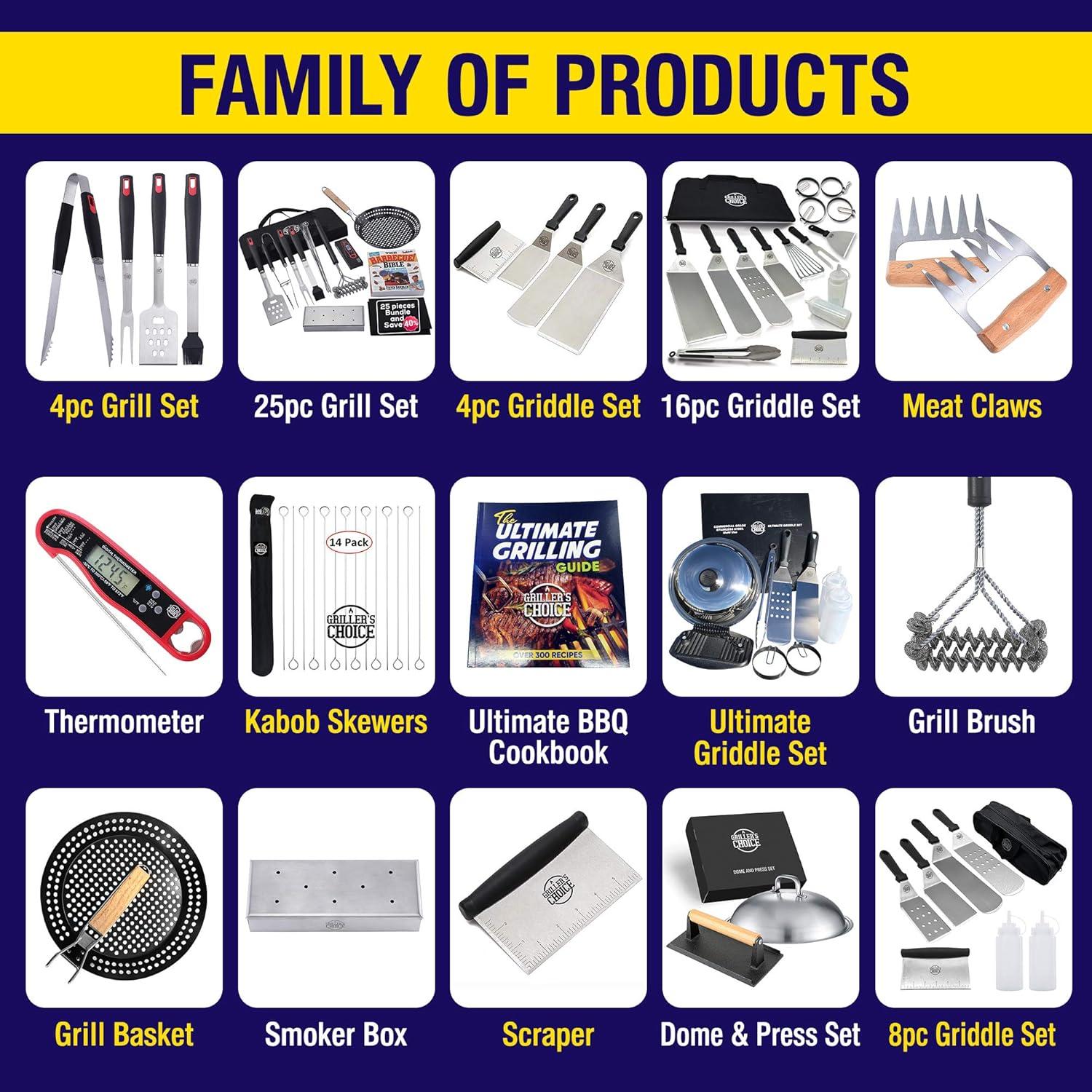 Grillers Choice Stainless Steel Non-Stick Grill Press