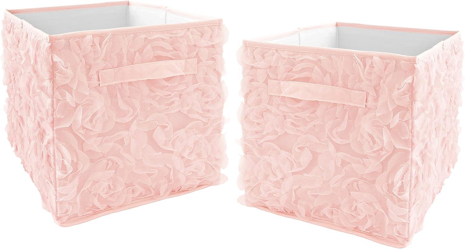 Rose Lace Fabric Storage Bin