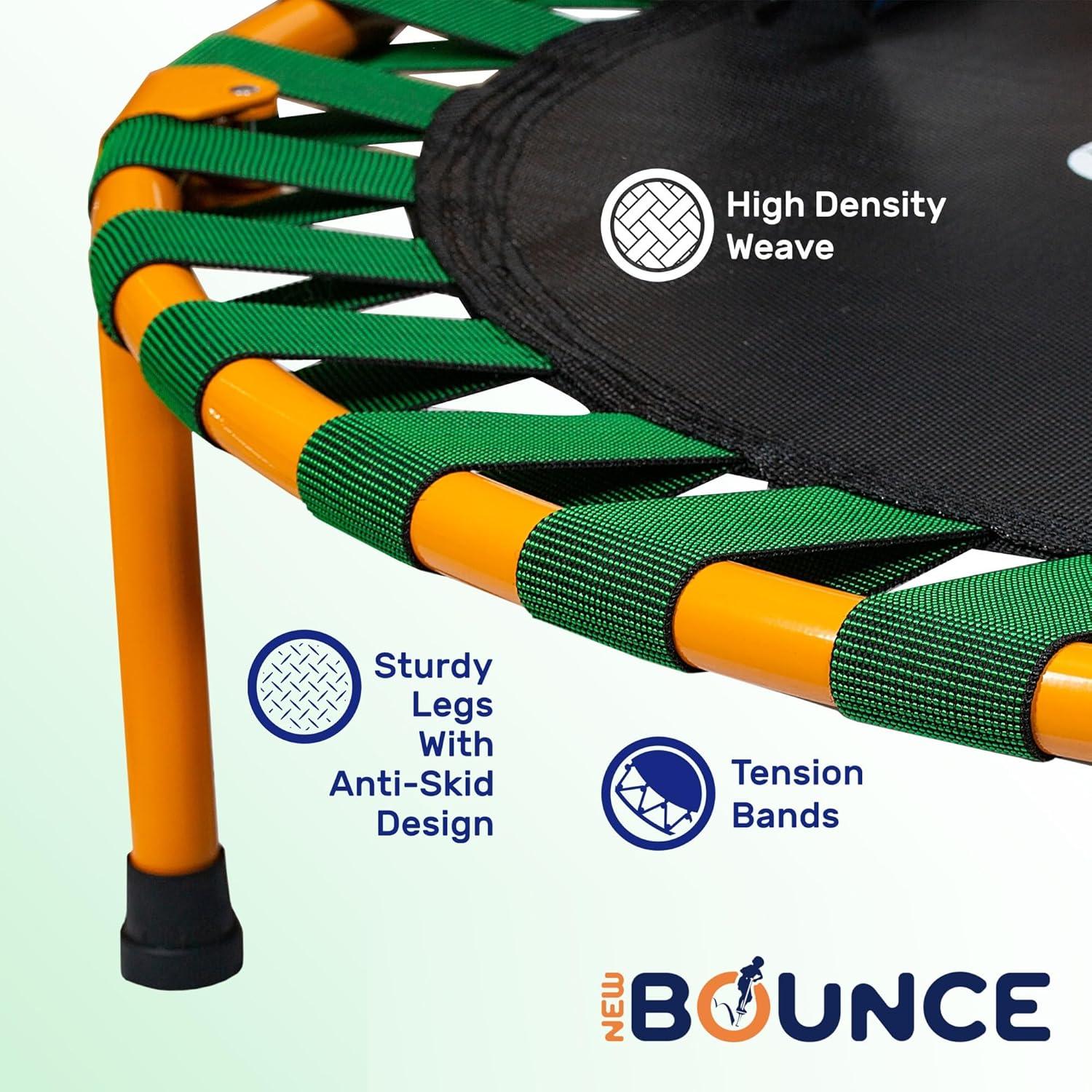 New Bounce New Bounce Mini Trampoline - Foldable Trampoline for Children and Adults - Holds Up to 220 Lbs