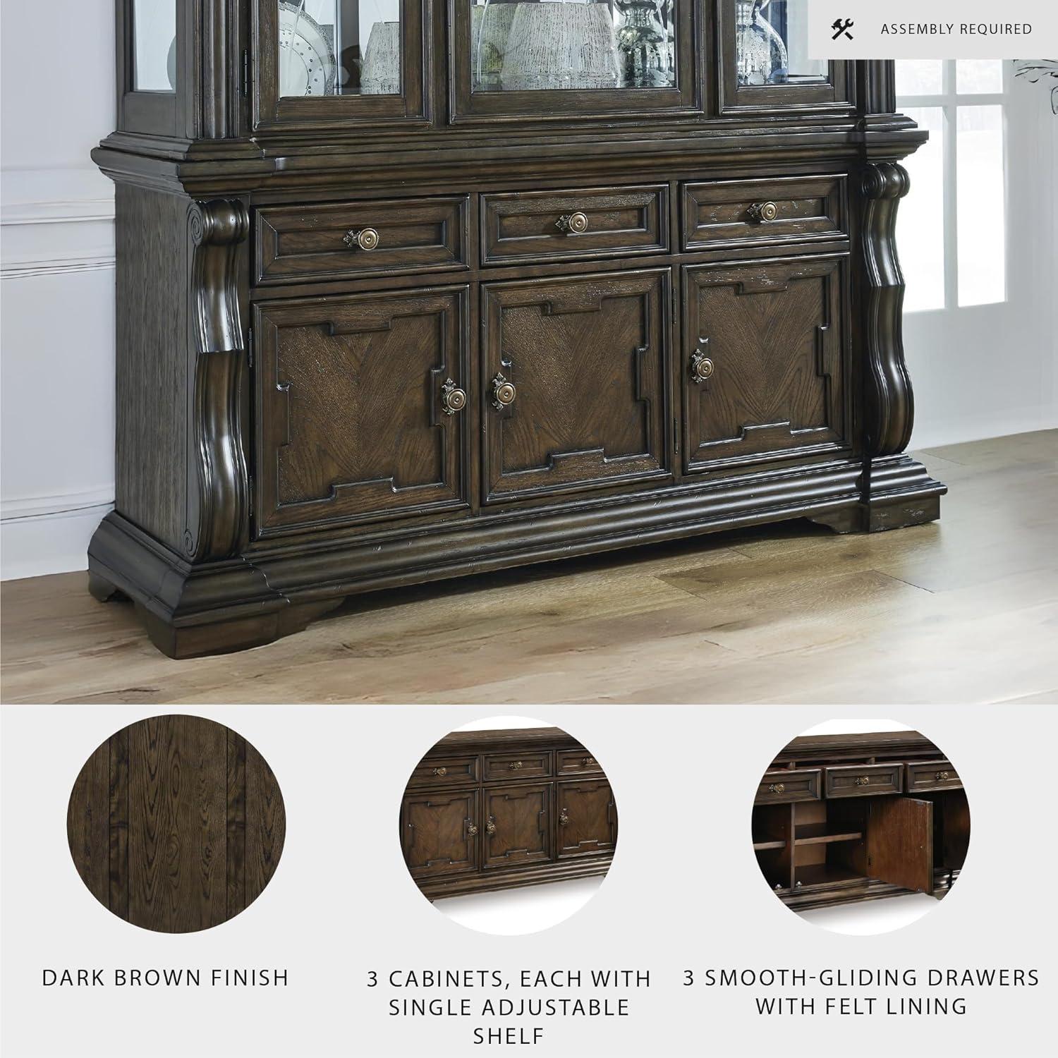 Signature Design by Ashley Maylee Dark Brown Dining Buffet