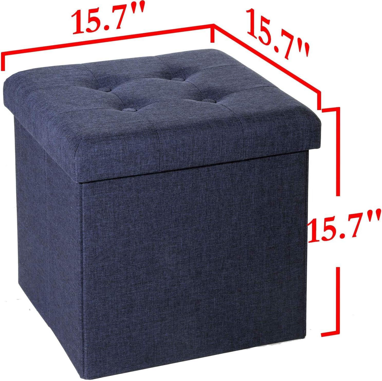 15.7'' W Upholstered Storage Ottoman