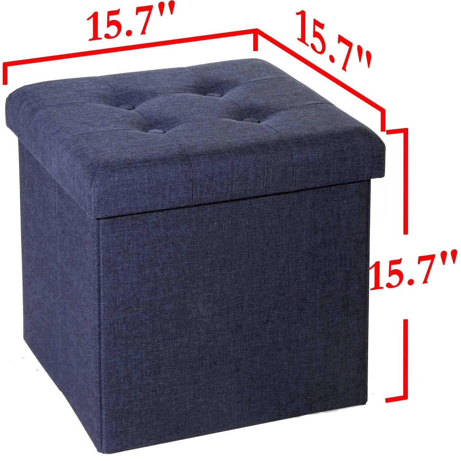 15.7'' W Upholstered Storage Ottoman