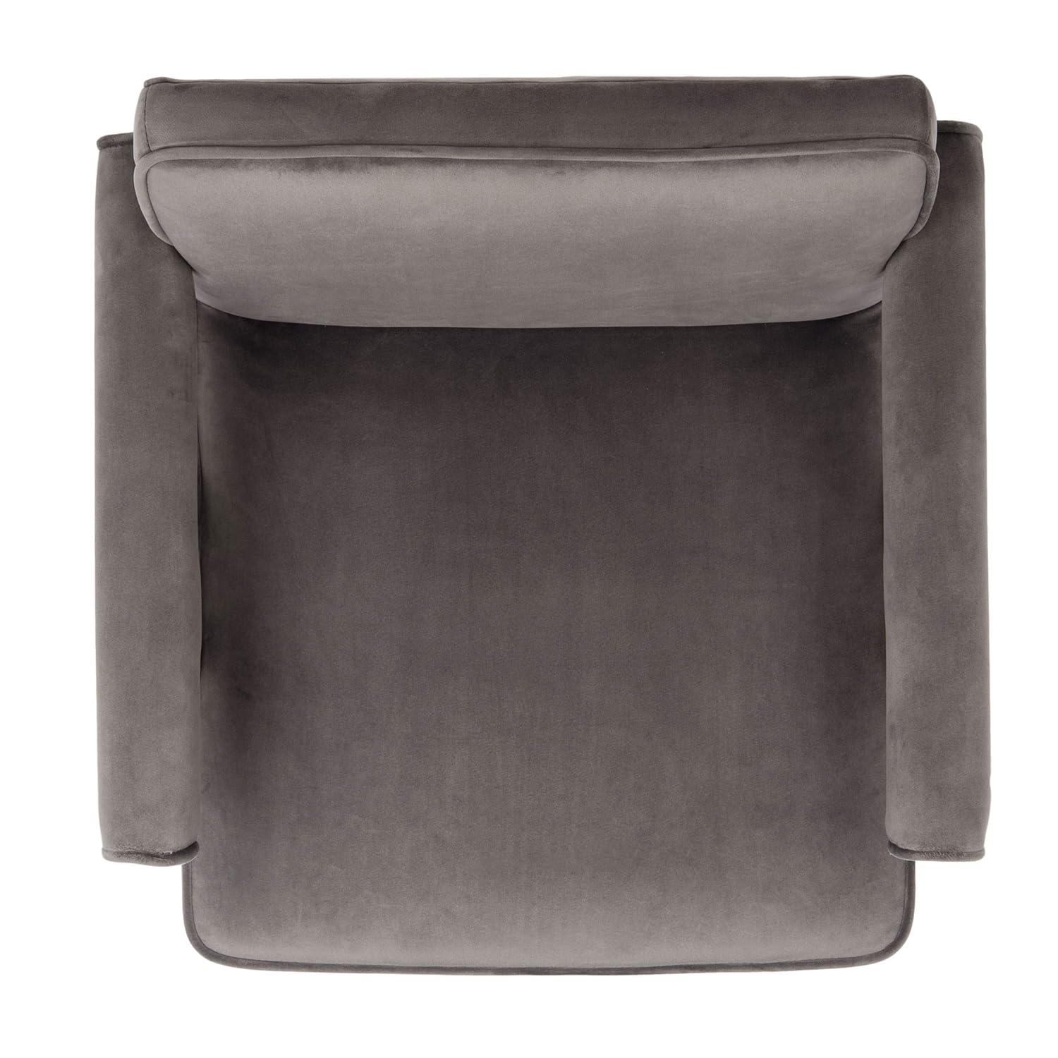 Suri Mid Century Arm Chair - ACH4508 - Dark Grey/Walnut - Safavieh