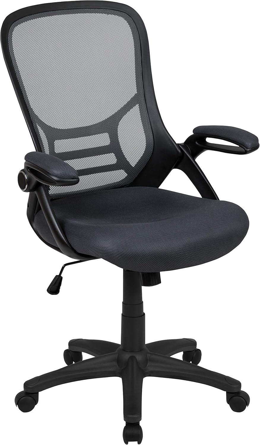 Flash Furniture High Back Mesh Ergonomic Swivel Office Chair with Flip-up Arms