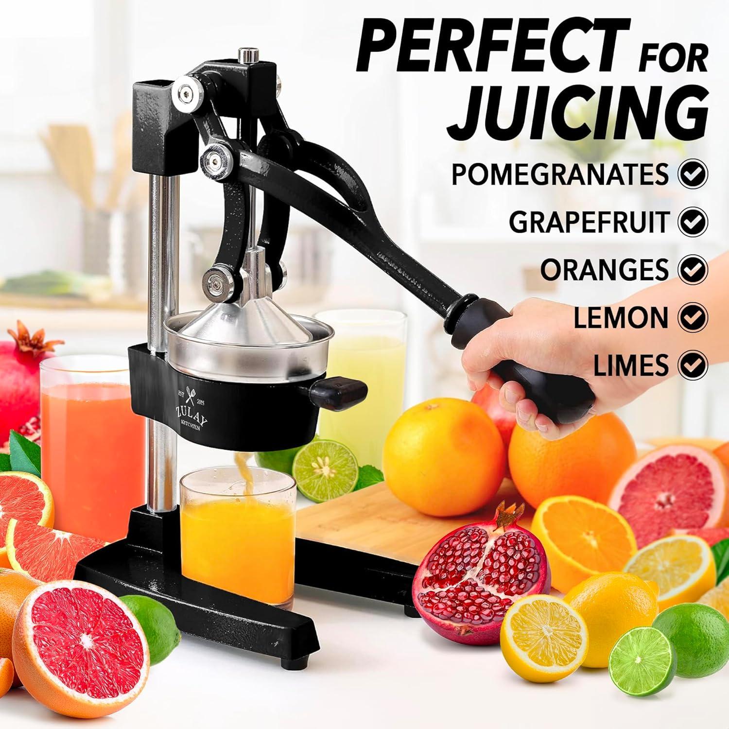 Zulay Kitchen Zulay Kitchen Citrus Complete Set Manual Citrus Press Orange Squeezer & 2-in-1 Metal Lemon Squeezer