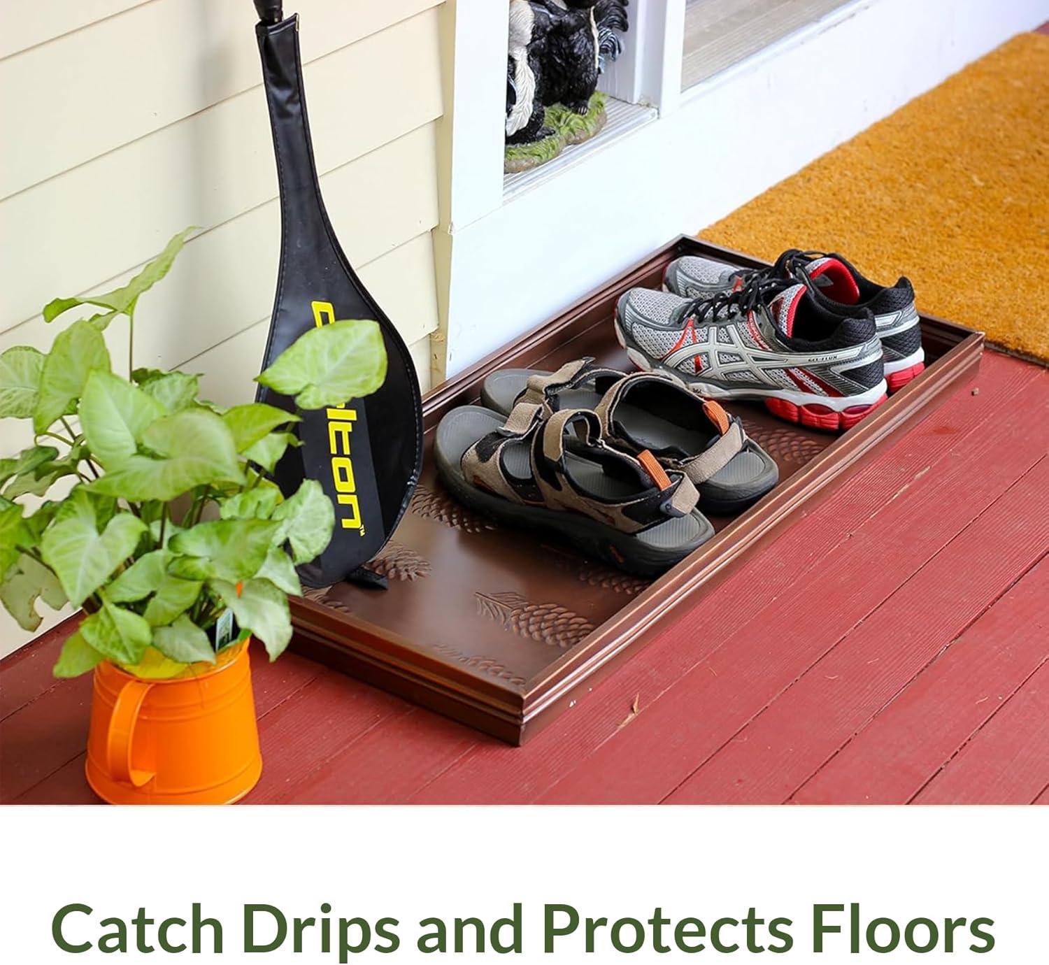 Pine Cones Copper Finish Multi-Purpose Boot Tray - Good Directions