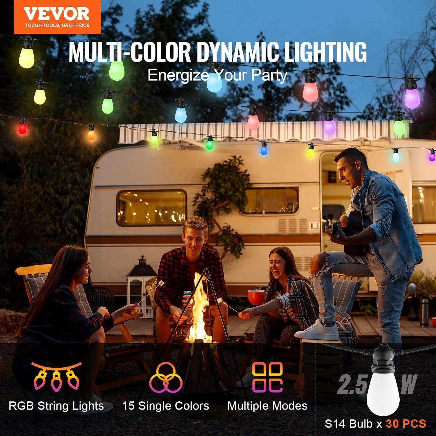 100ft Color-Changing Outdoor Electric Christmas Tree Lights