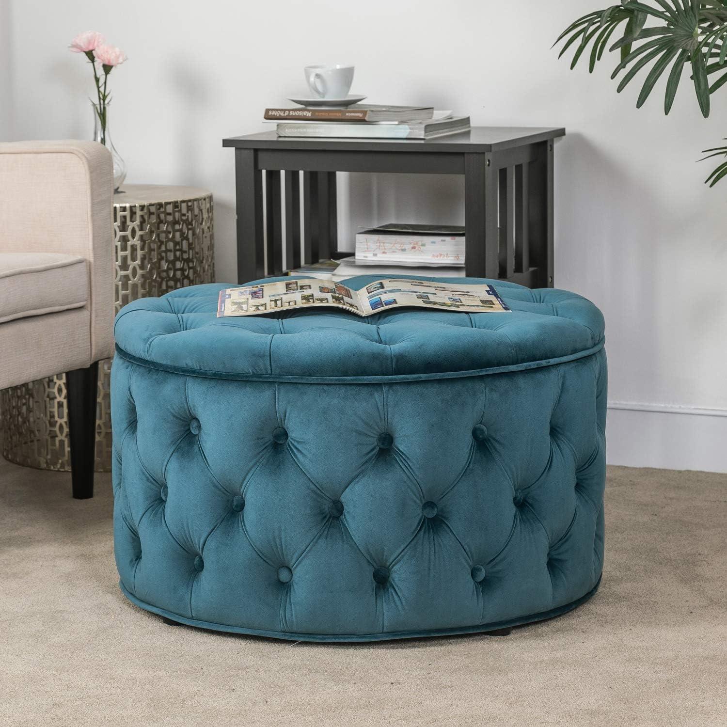 Amram Tufted Round Storage Ottoman