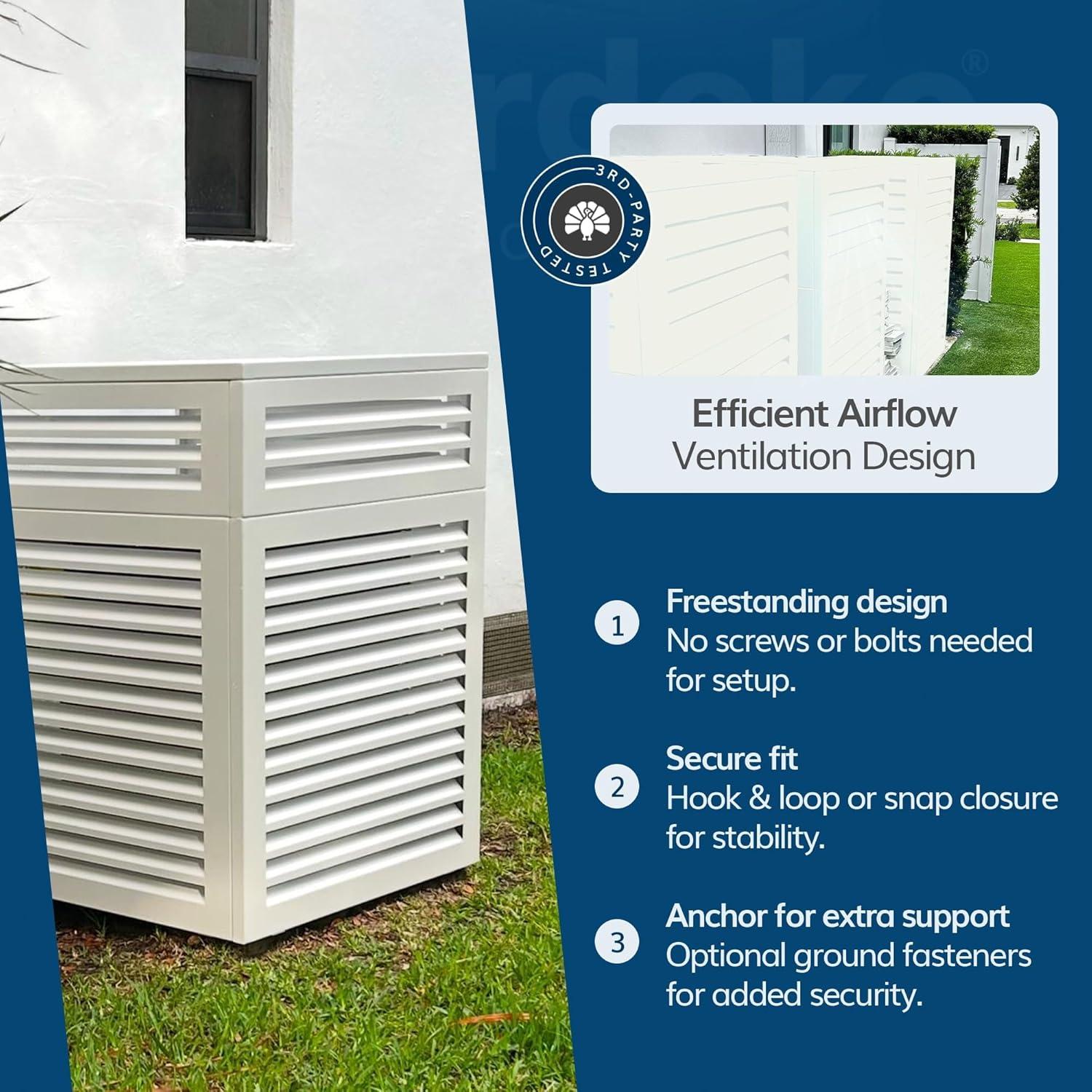 Airdeko HVAC- X Large 39.37-in W x 40.35-in H Central Air Conditioner Cover