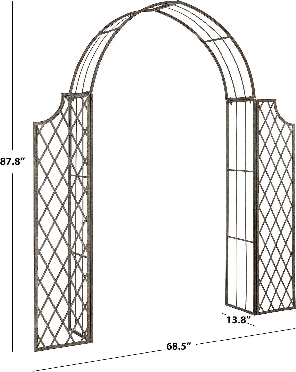 Jaida 87.8" Rustic Blue Iron Outdoor Arbor