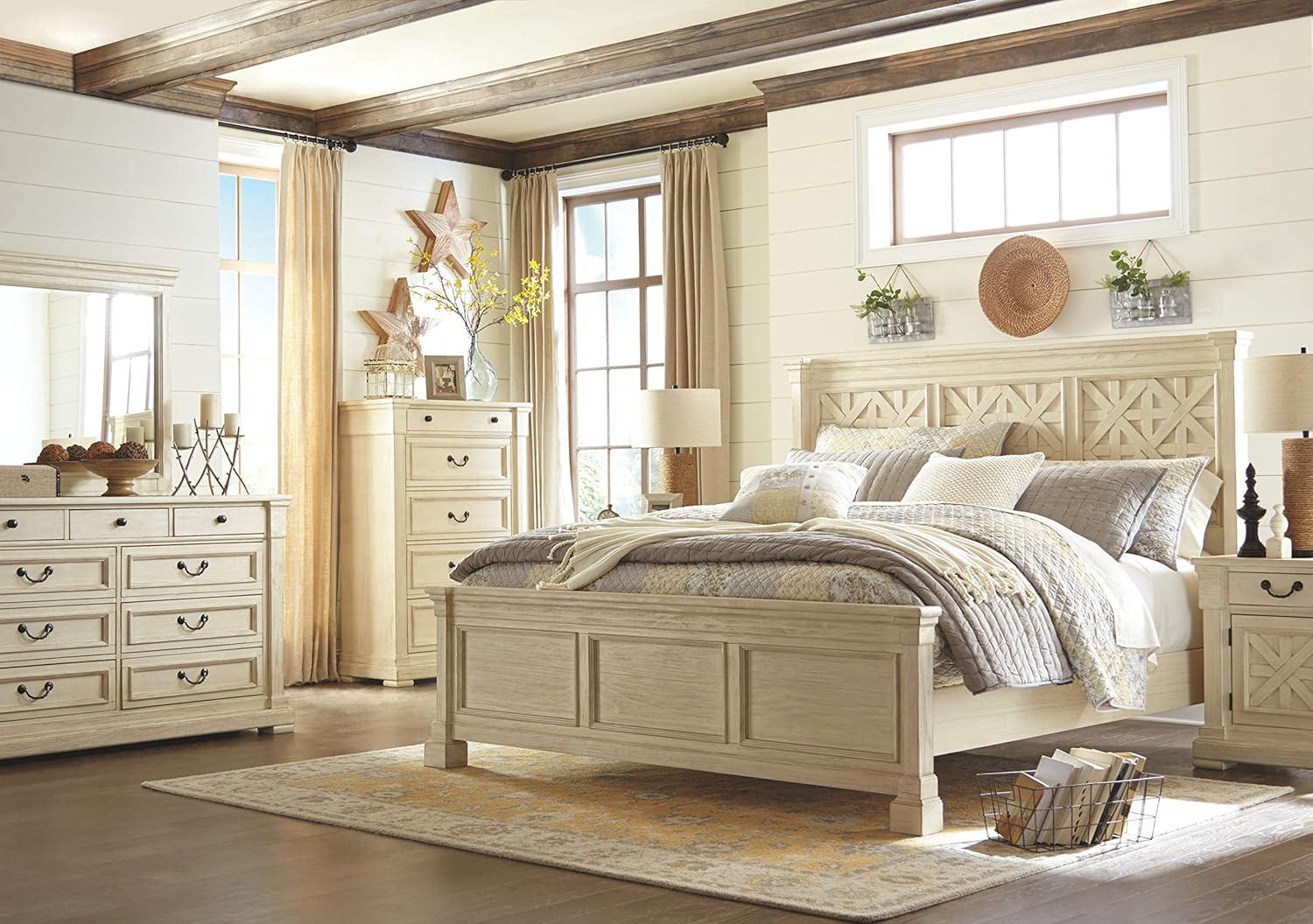 Bolanburg One Drawer Nightstand Antique White: Farmhouse Style with USB Ports - Signature Design by Ashley