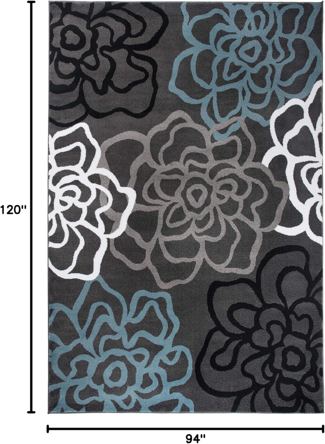 World Rug Gallery Contemporary Modern Floral Flowers Area Rug