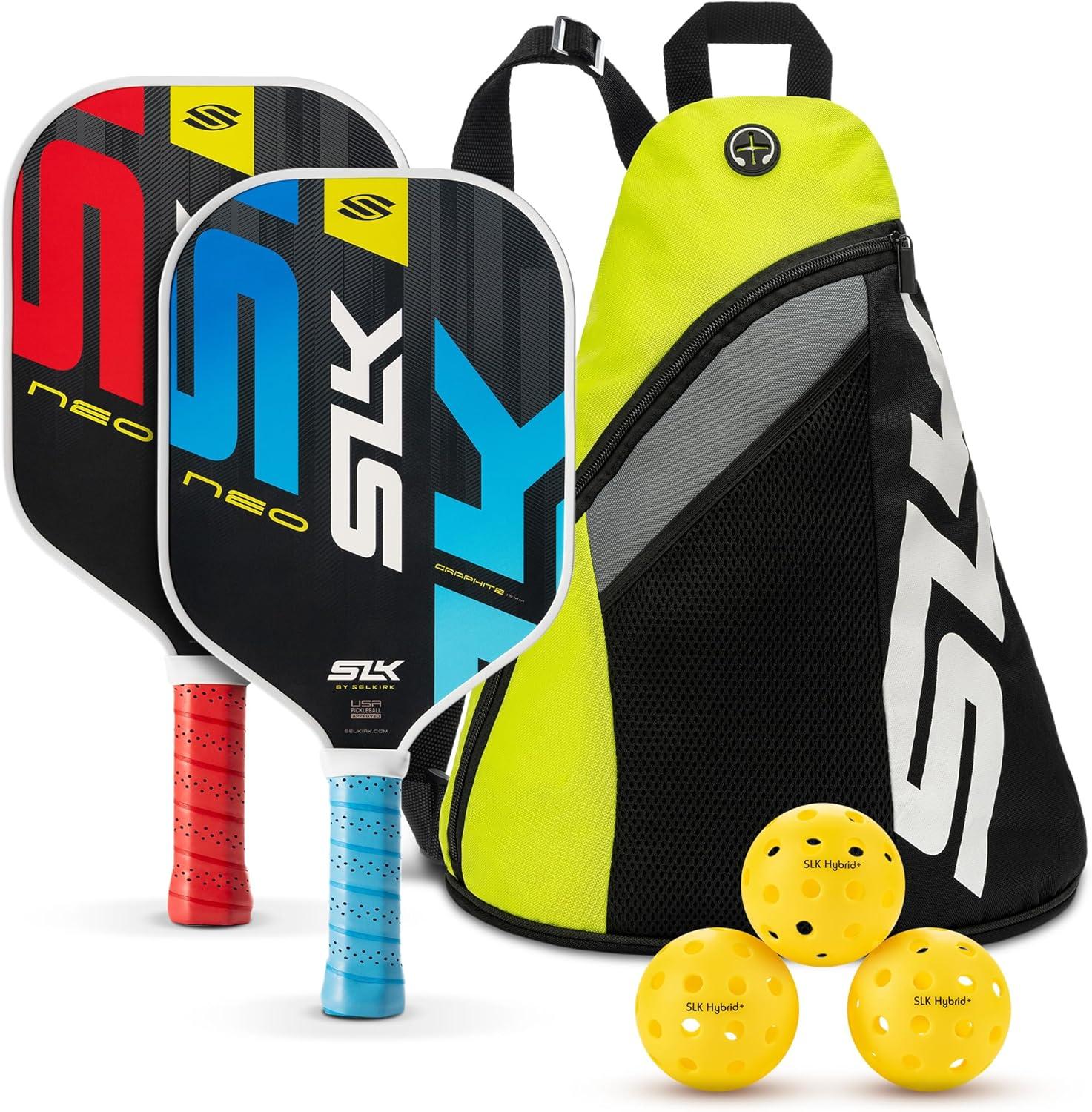 by Selkirk Pickleball Paddle Bundles | SLK Neo Fiberglass and Graphite Pickleball Paddles | SLK Atlas Raw Carbon Fiber Pickleball Paddle | Pickleball Rackets Designed in The USA