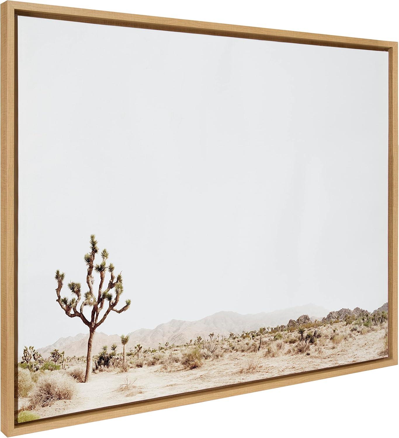 Kate and Laurel Sylvie Lone Joshua Tree Framed Canvas by Amy Peterson Art Studio