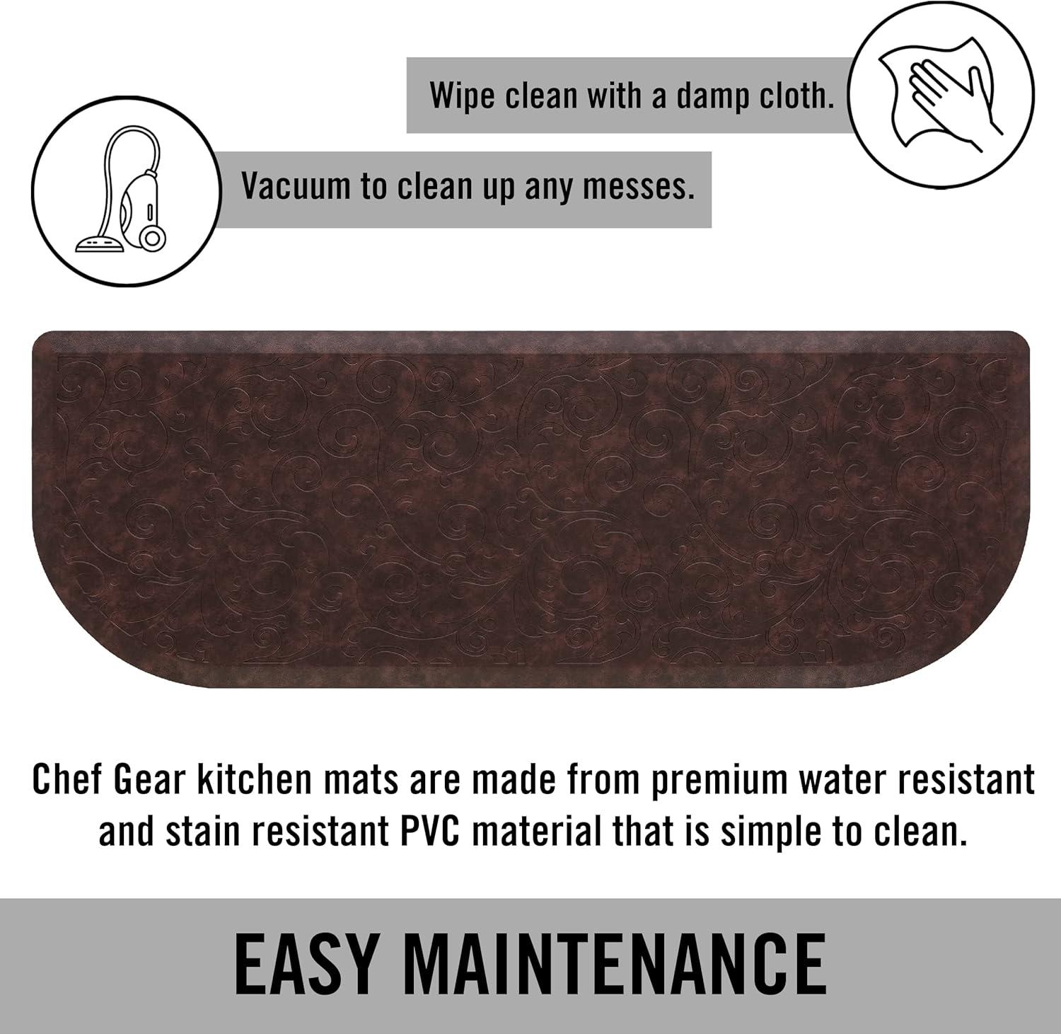 Chef Gear Clarance Wellness Kitchen Mat, Red, 17.5x60