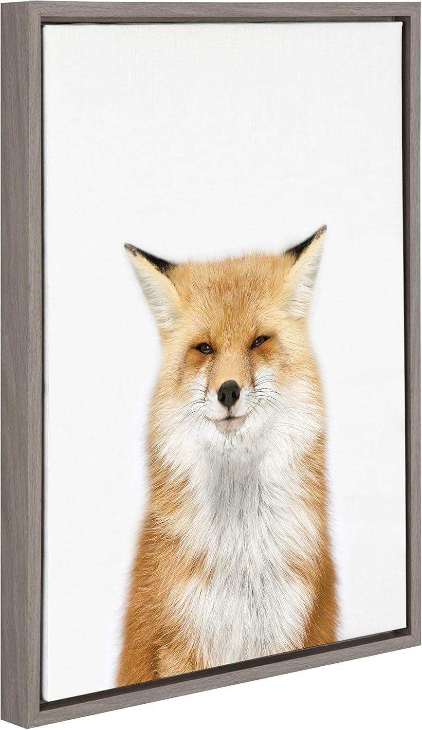 Sylvie Animal Studio Fox III Frame Canvas by Amy Peterson Art Studio - Kate & Laurel All Things Decor