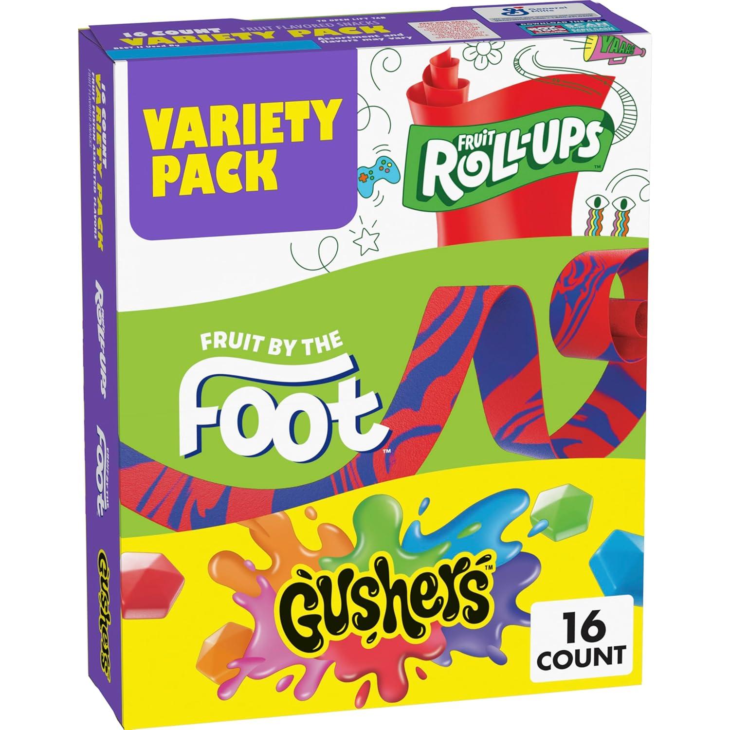Fruit Flavored Variety Snacks - 16ct/10.2oz