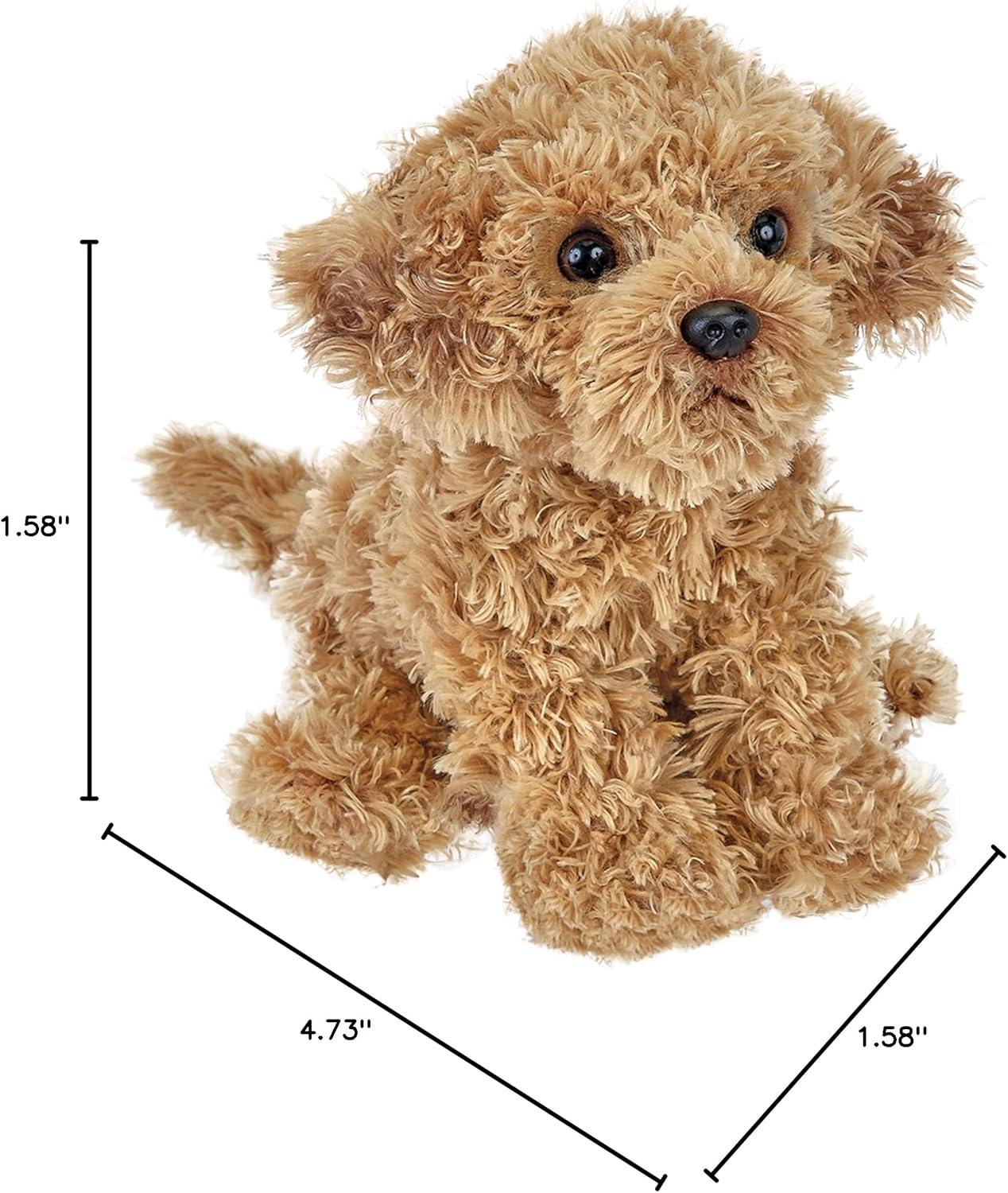 Golden Brown Labradoodle Plush Stuffed Animal Toy