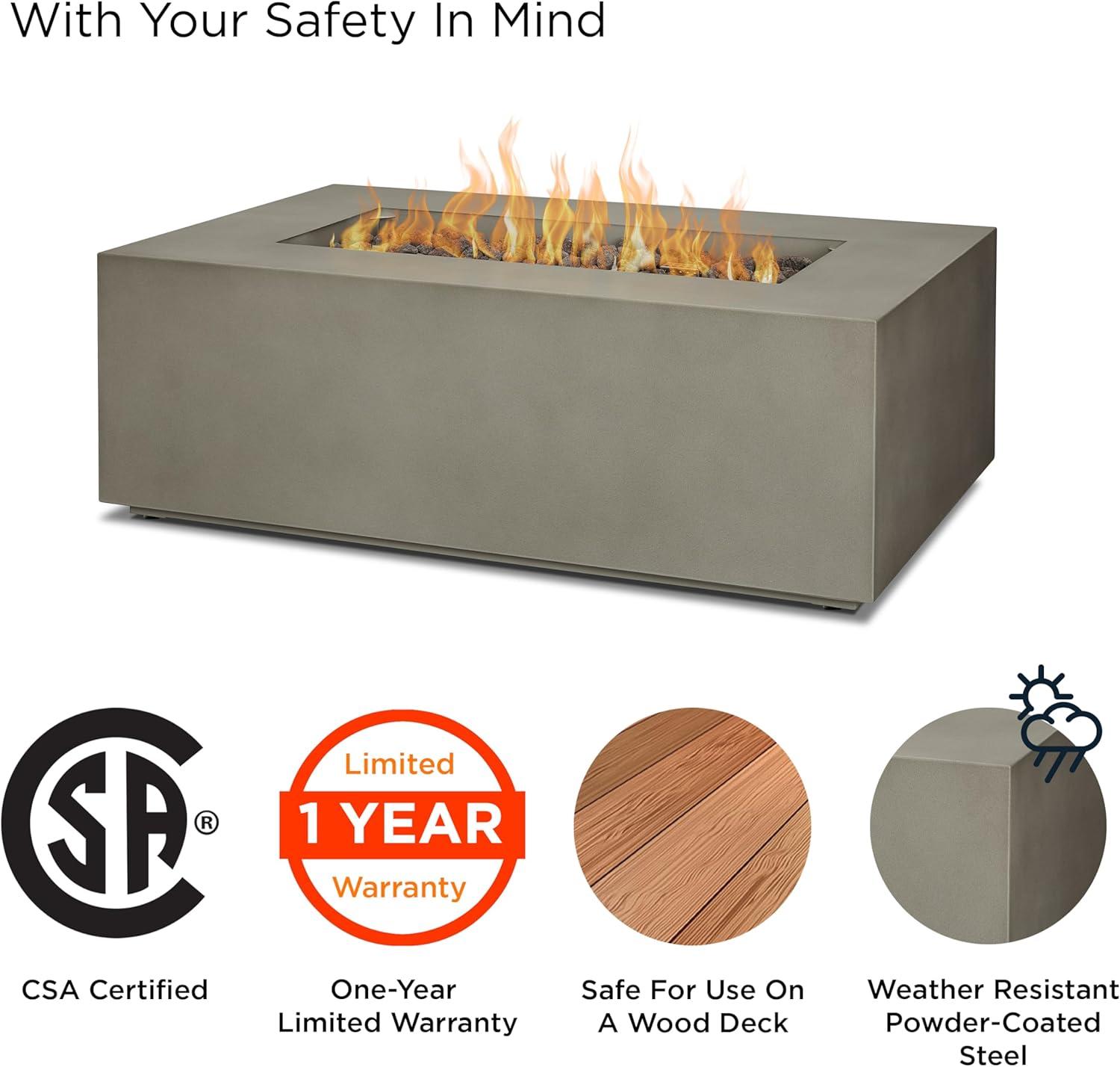 AEGEAN Propane / Natural Gas Outdoor Fire Pit Table