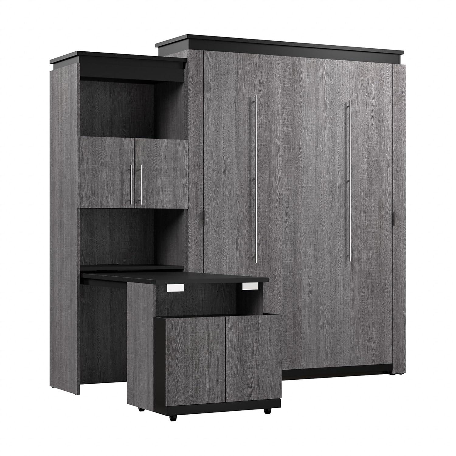 Mercury Row® Armiead Murphy Bed with Shelves and Pull-Out out Dewsk