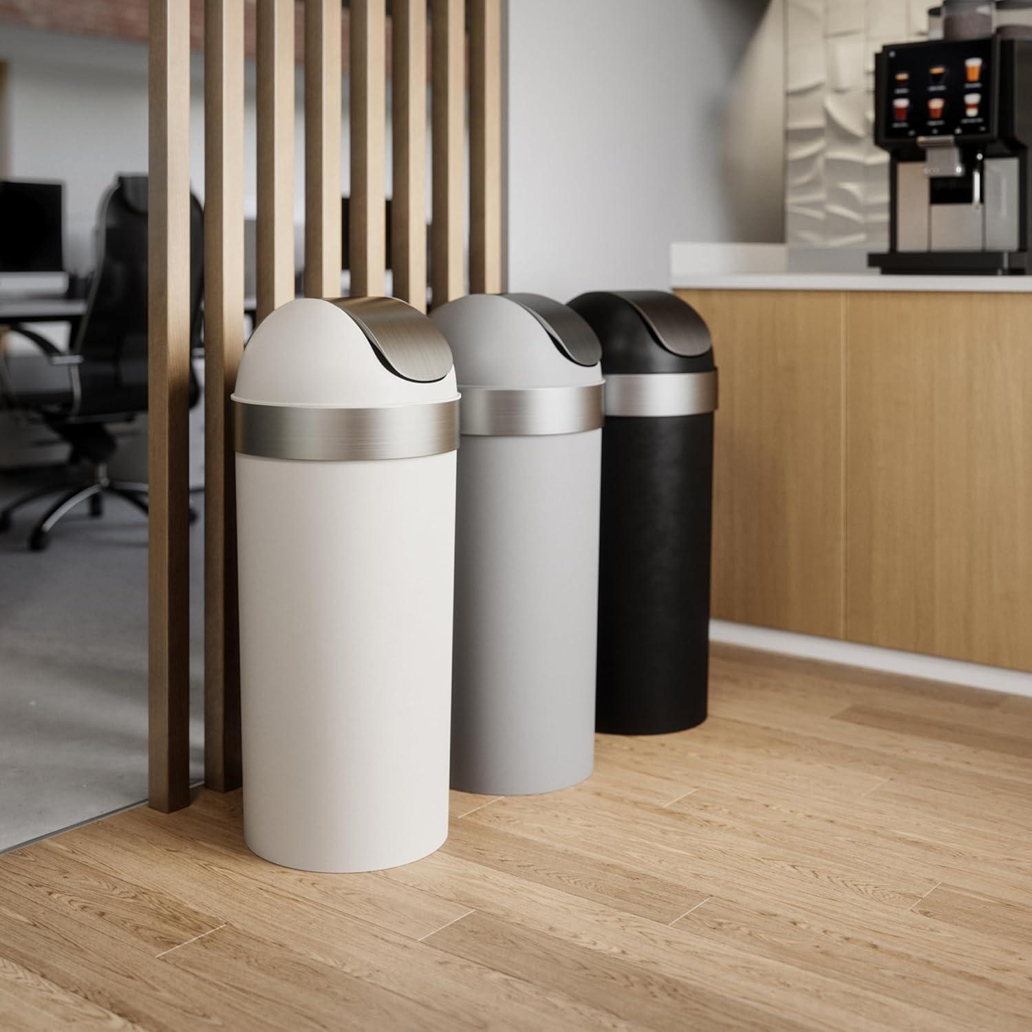 Umbra Venti Plastic Swing Top Trash Can - 16 Gallons