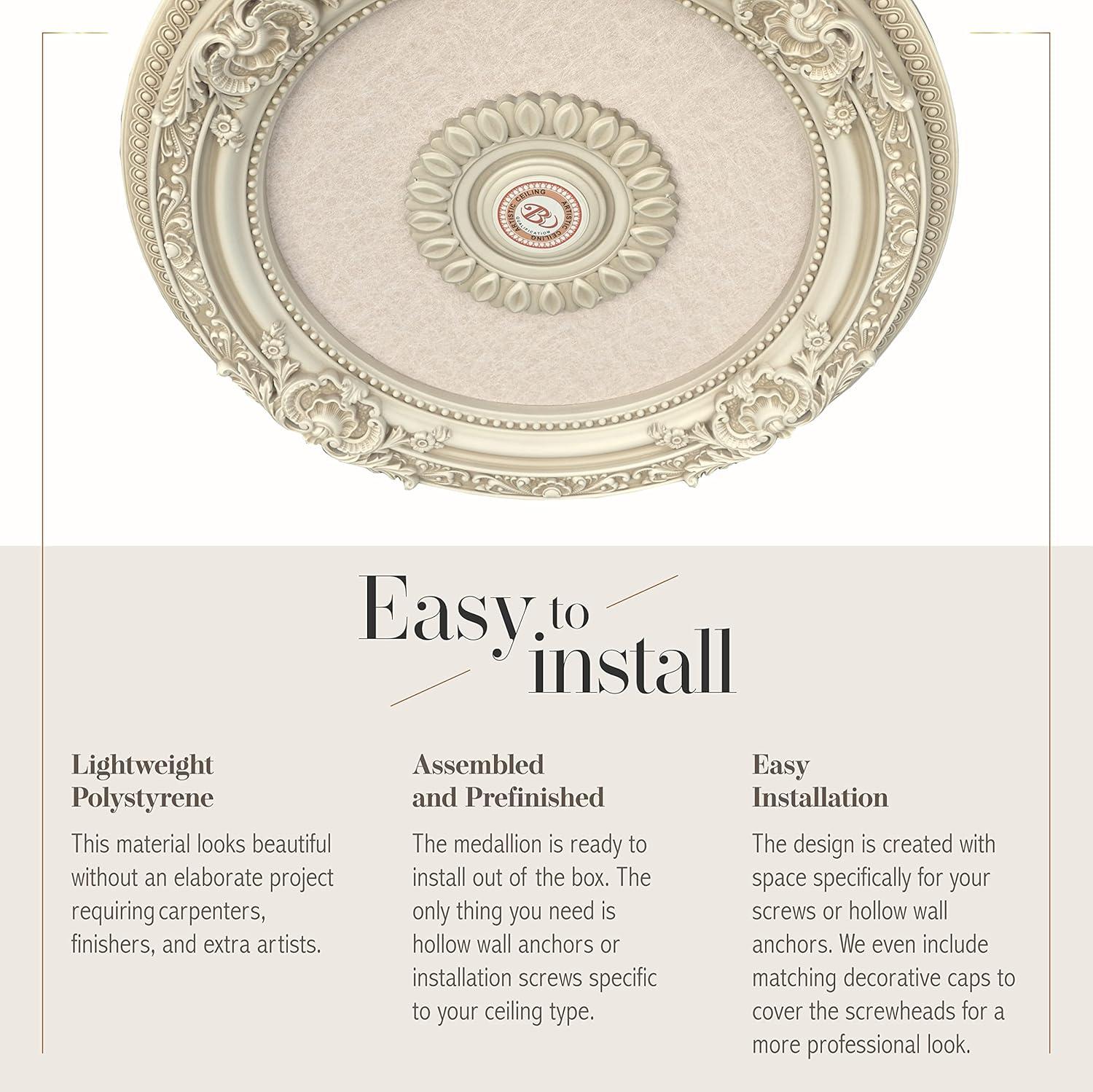 French Petite Round Ceiling Medallion