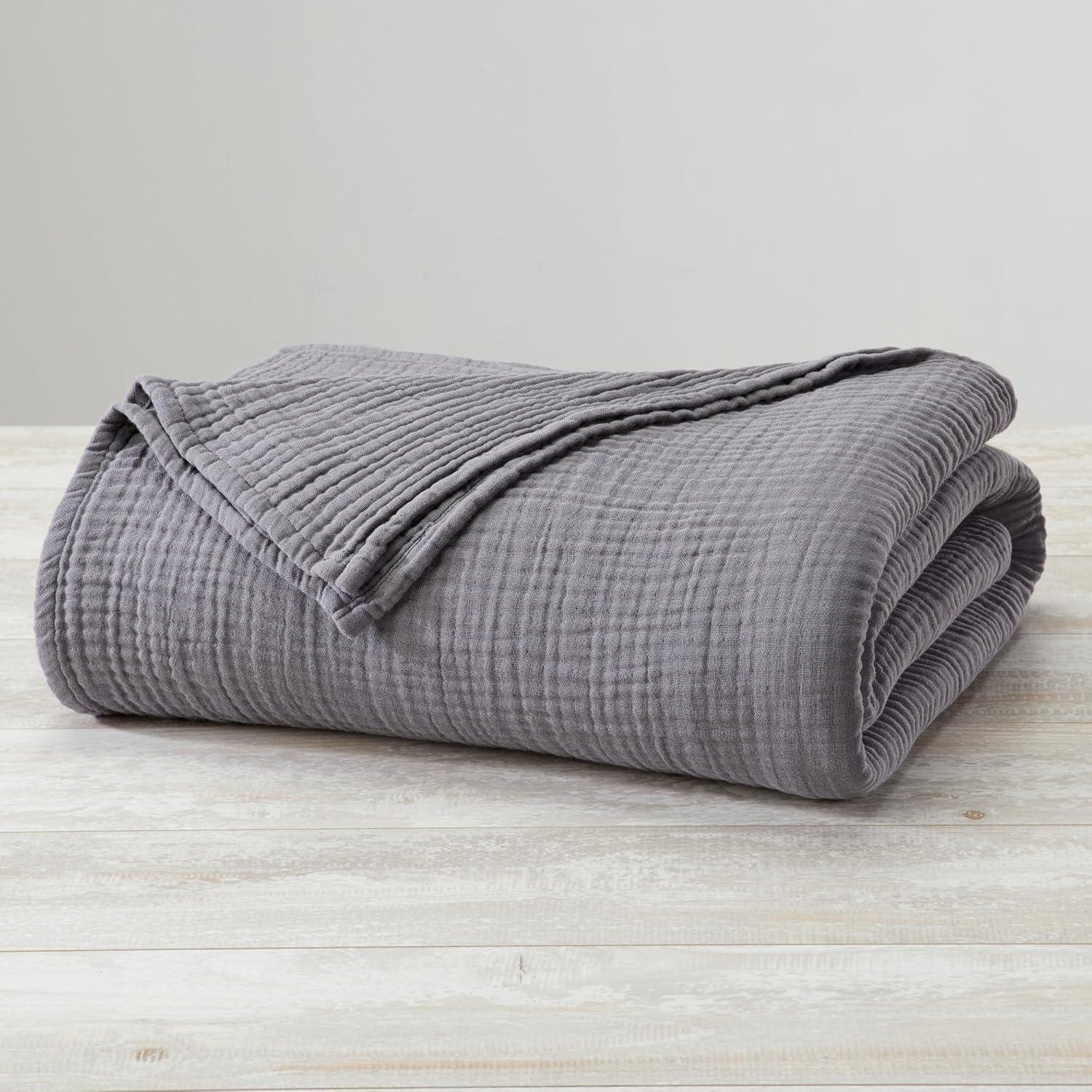 Market & Place 100% Cotton Muslin Bed Blanket