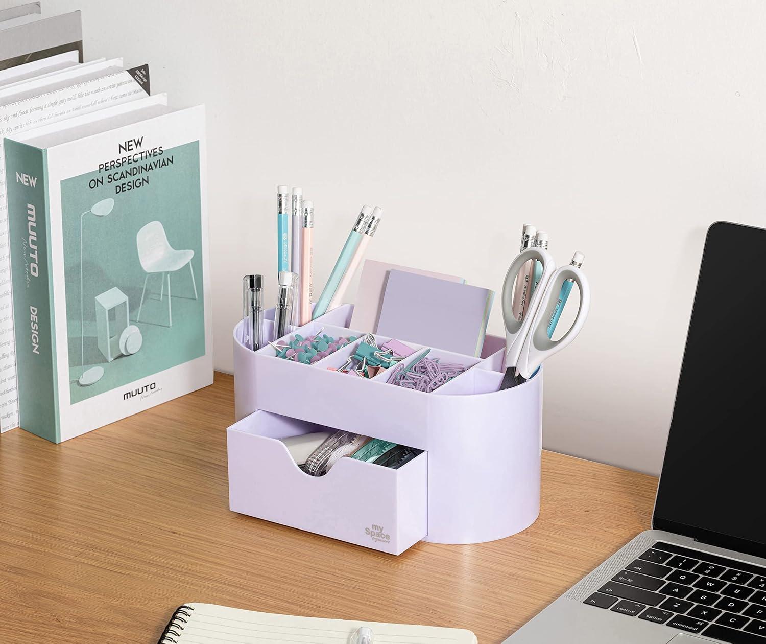 Acrylic Desk Organizer for Office Supplies and Desk Accessories Pen Holder