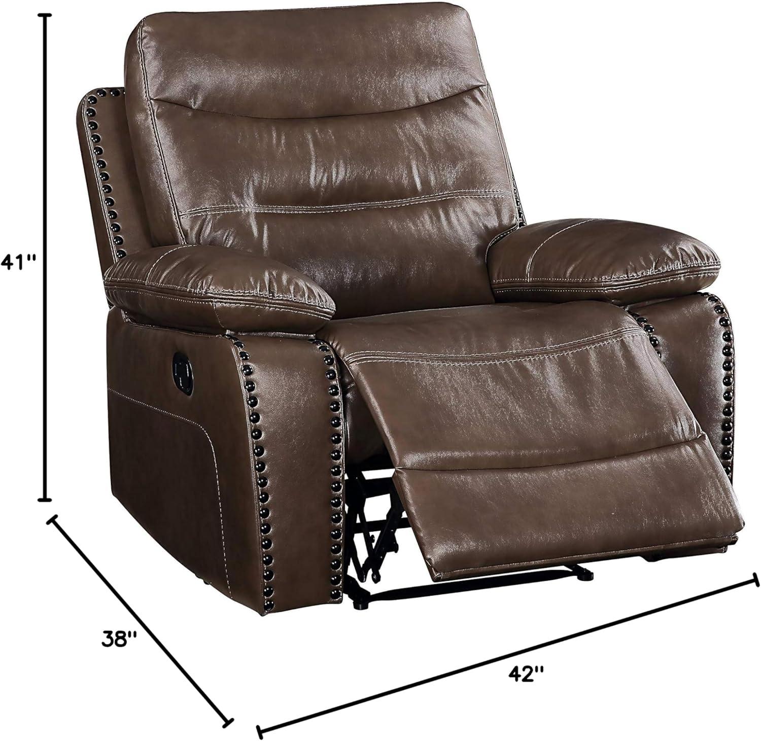 CoSoTower Recliner (Power Motion), Brown Leather-Gel Match