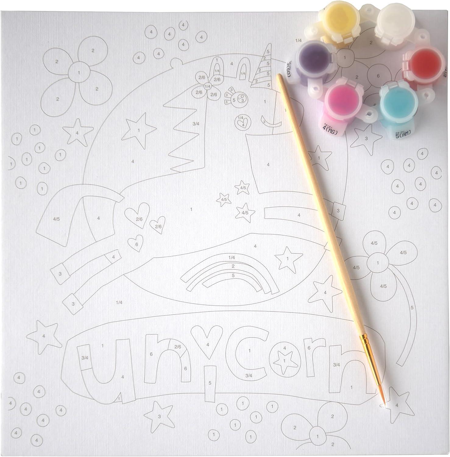 Paint Works Paint By Number Kit 9"X9"-Unicorn