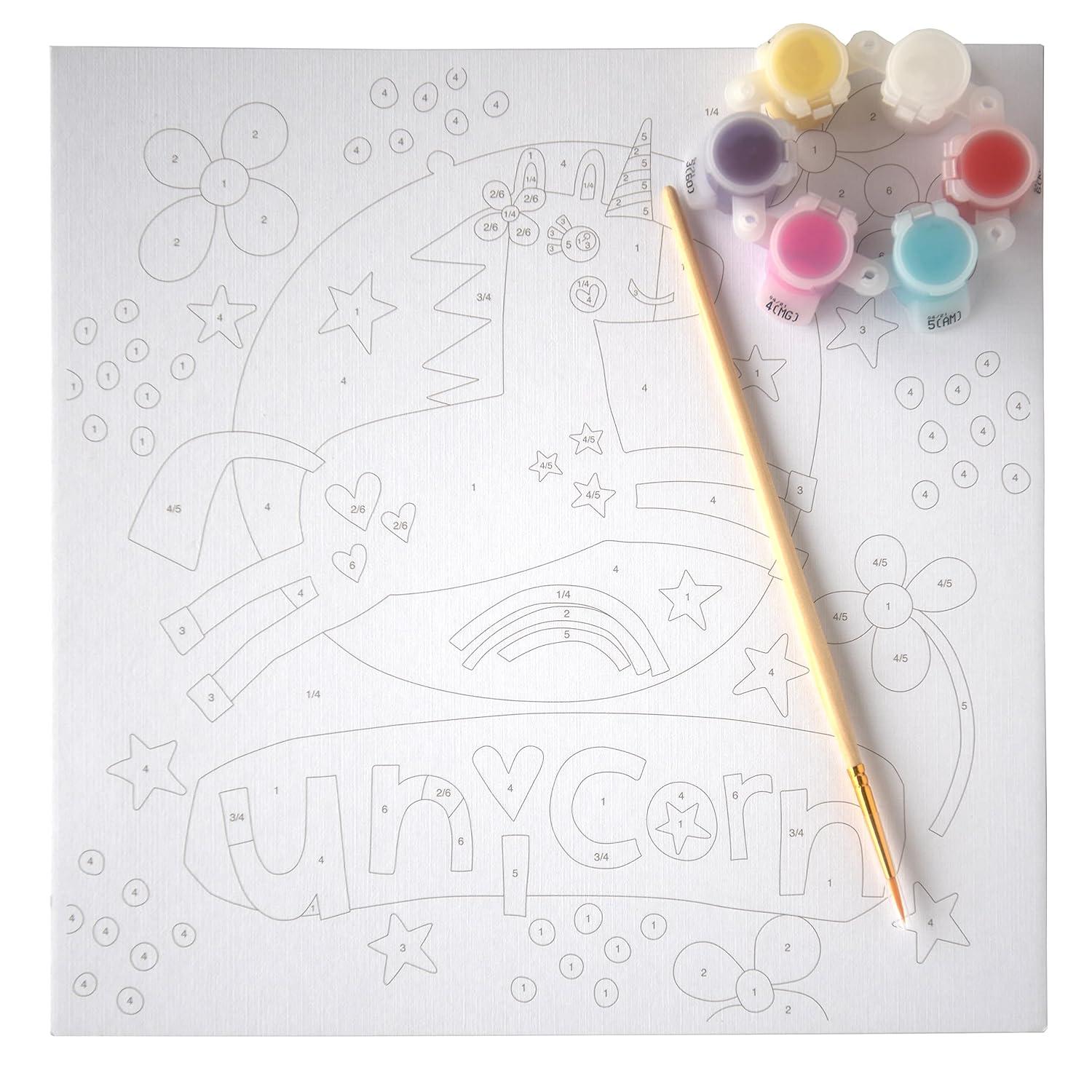 Paint Works Paint By Number Kit 9"X9"-Unicorn