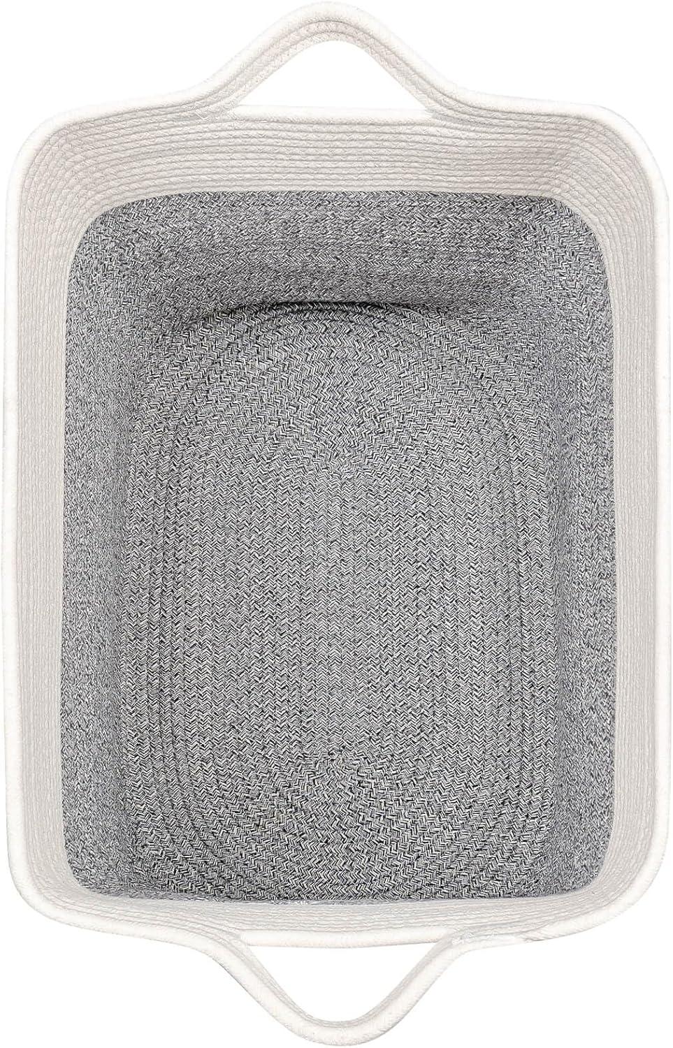 Hamper Toy Storage Collapsible Laundry Bin, Medium Fabric Organizer, 2pack - Silver Gray