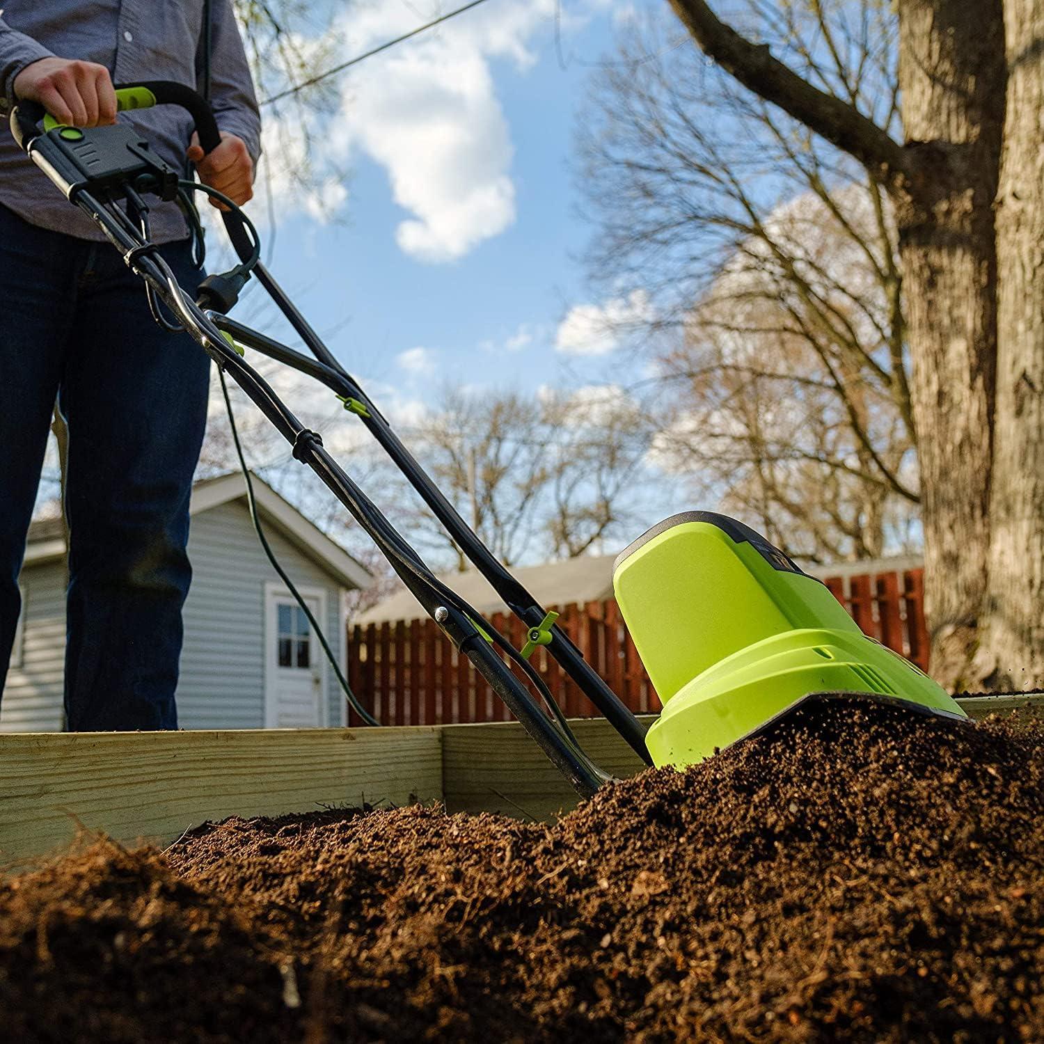 Earthwise Power Tools By ALM 6.5-Amp 11-Inch Corded Electric Garden Tiller Cultivator