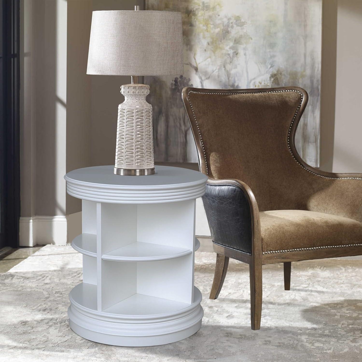 Library Round End Table - International Concepts