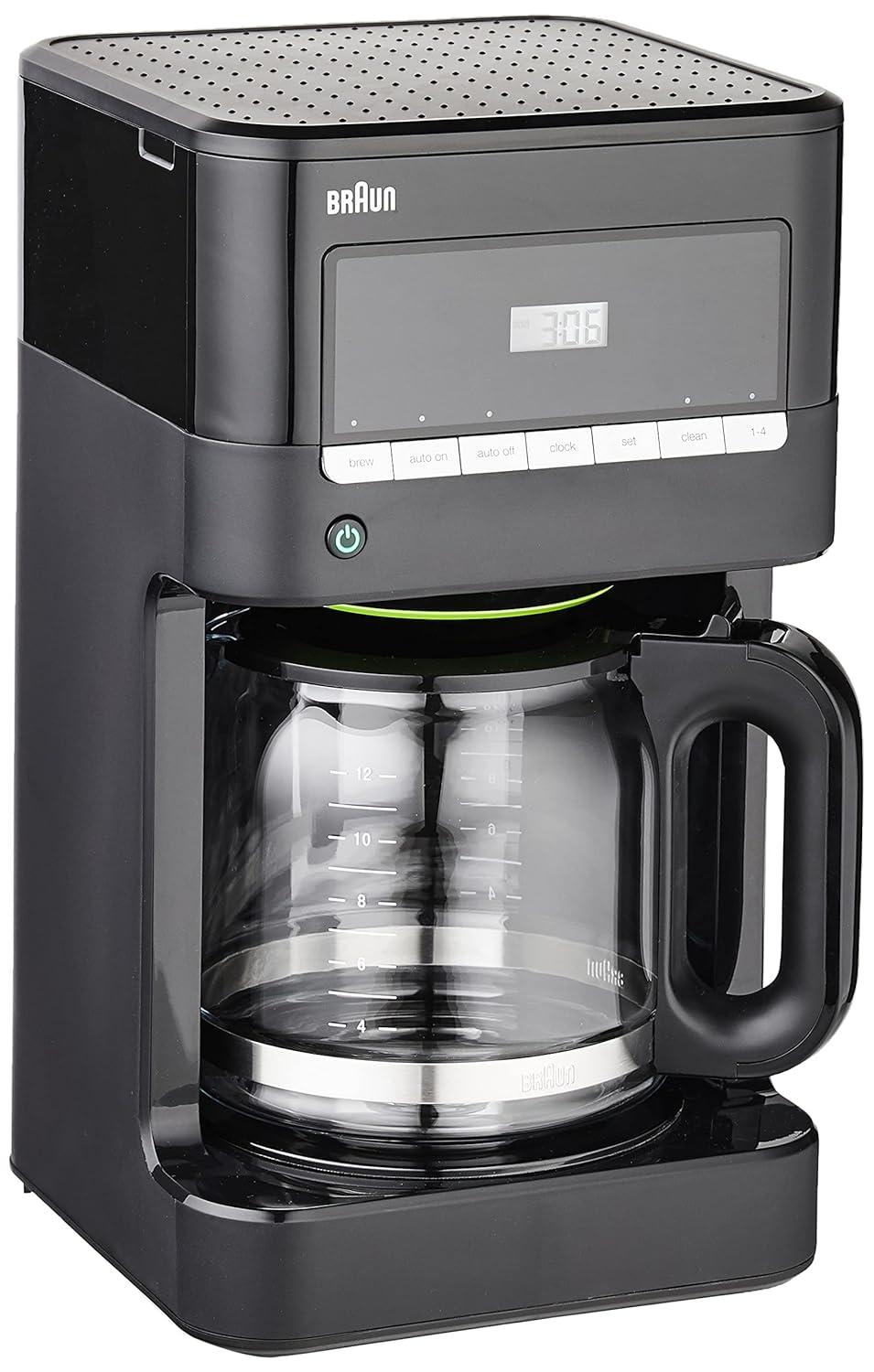Braun BrewSense 12-Cup Drip Coffee Maker with Brew Strength Selector and Glass Carafe