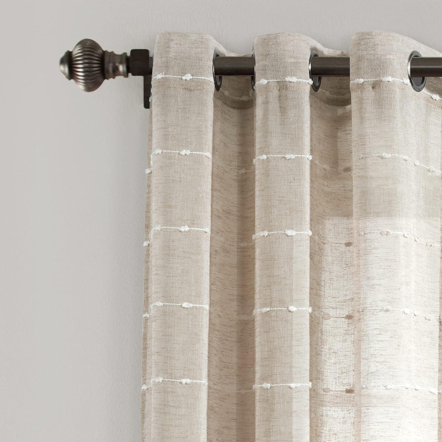 Lush Decor Polyester Sheer Curtain Pair (Set of 2)