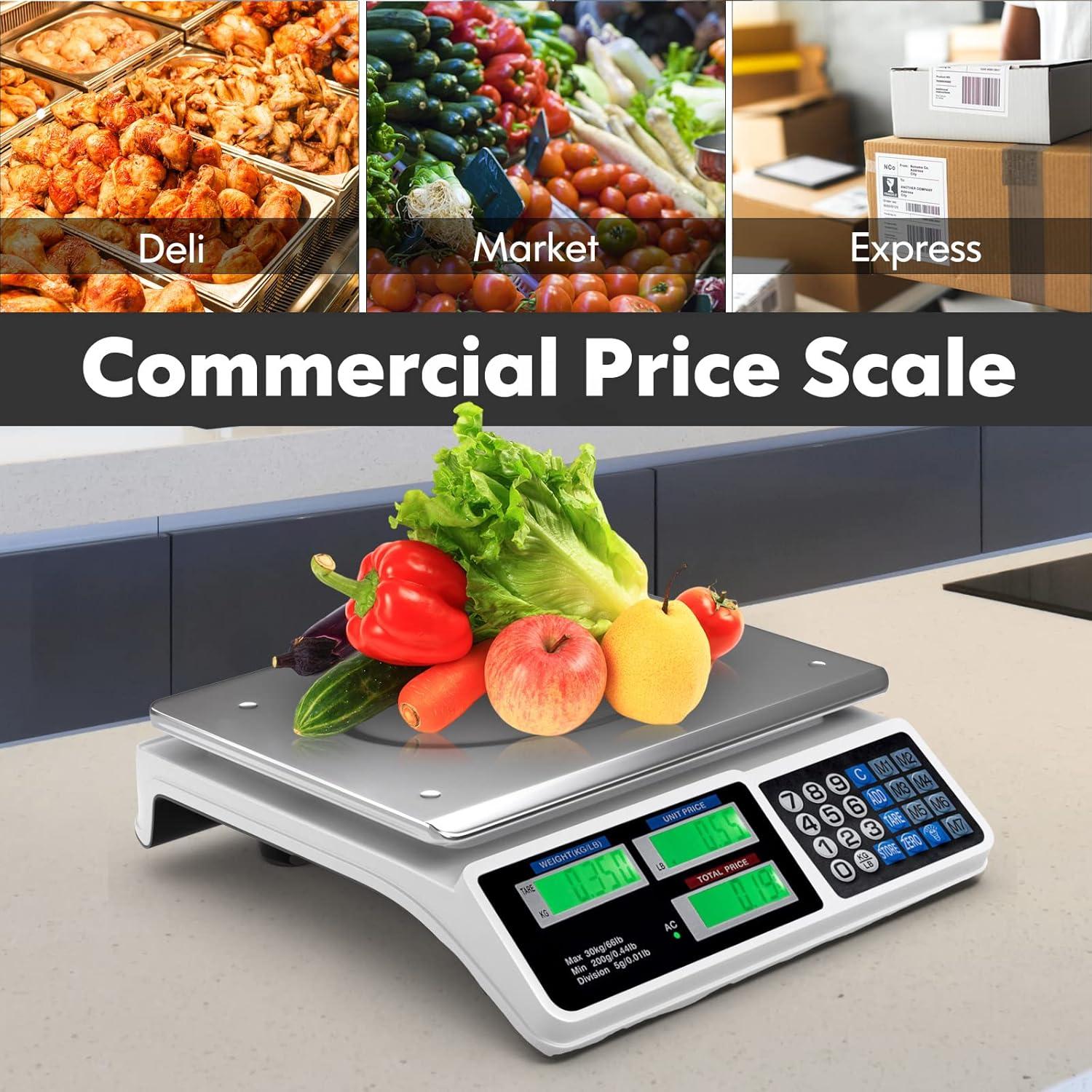 YYAo 66 lbs Electronic Price Computing Scale with LCD Screen Display