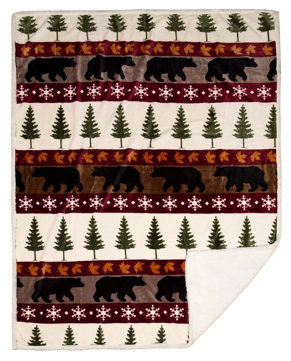 Chicago Bears Multi-Color Sherpa Fleece Throw Blanket 54" x 68"