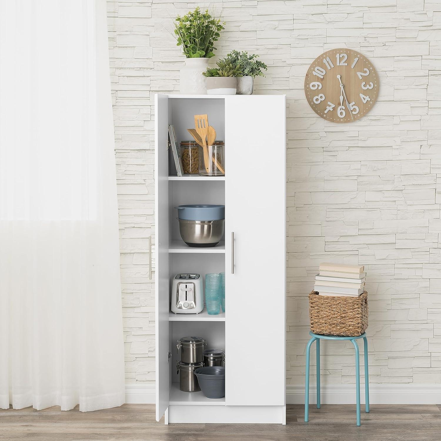 Prepac Elite Deep Storage Cabinet with Fixed and Adjustable Shelves