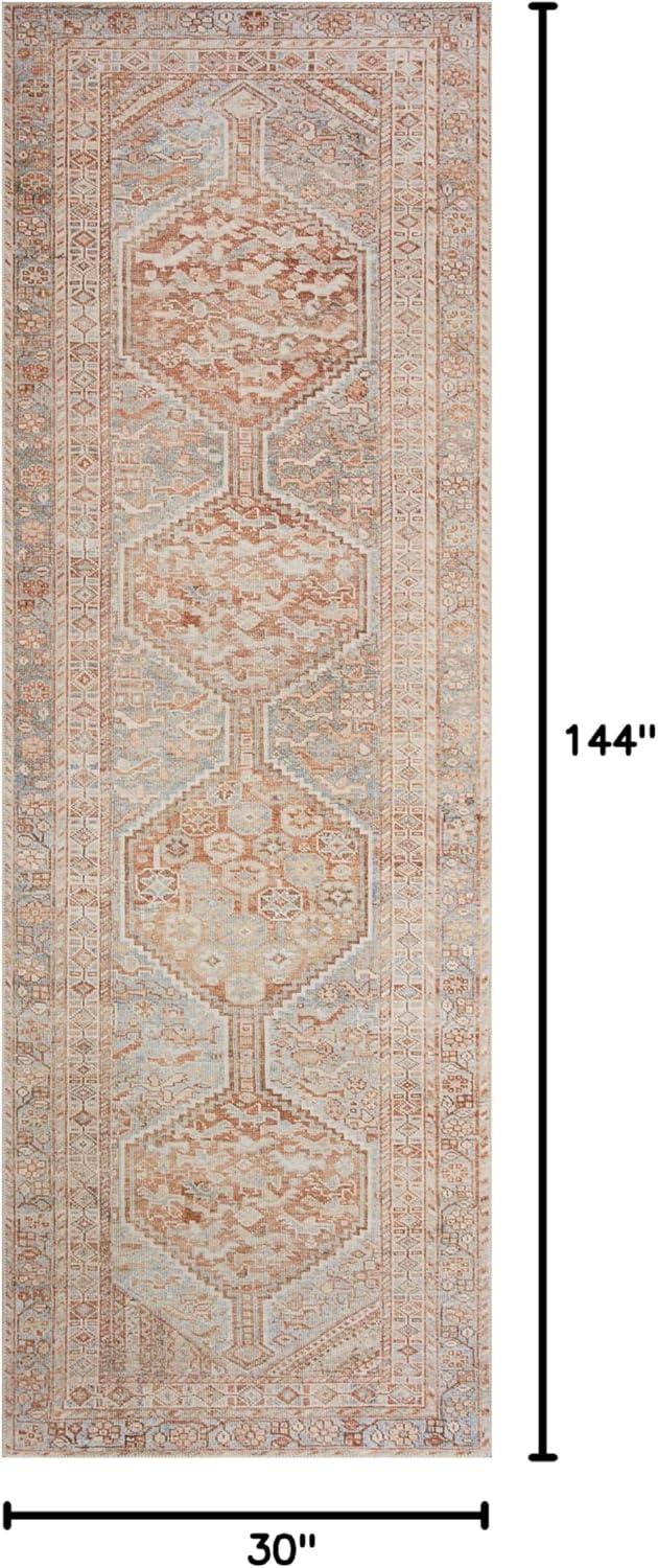 Jules Rug by Chris Loves Julia x Loloi - Tangerine and Mist / 2'6" x 12'