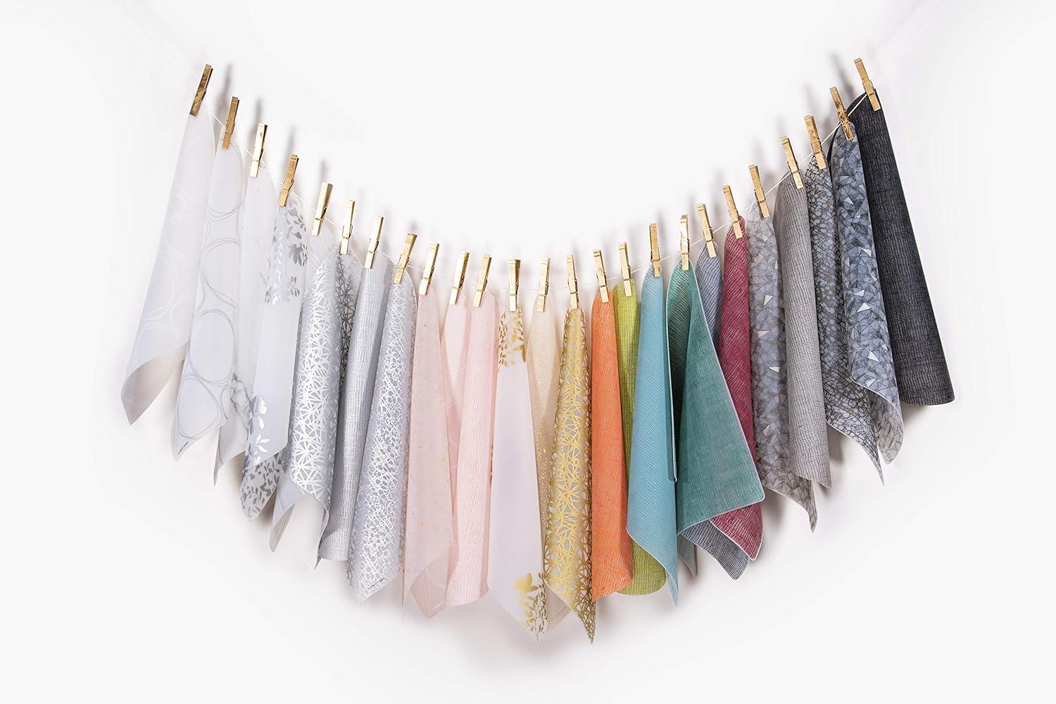 modern-twist 14 x 16 Silicone Placemat, BPA, PVC-Free Table Mat, Dishwasher Safe, Linen Print in Cranberry, Pack of 1