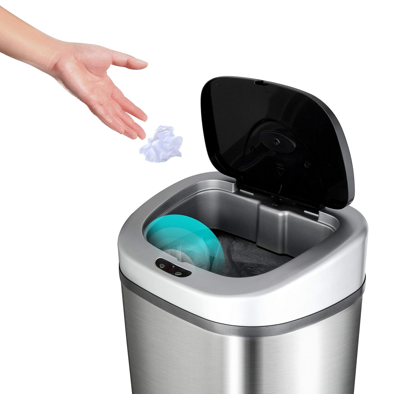 NineStars Nine Stars 21 Gallon Stainless Steel Motion Sensor Trash Can