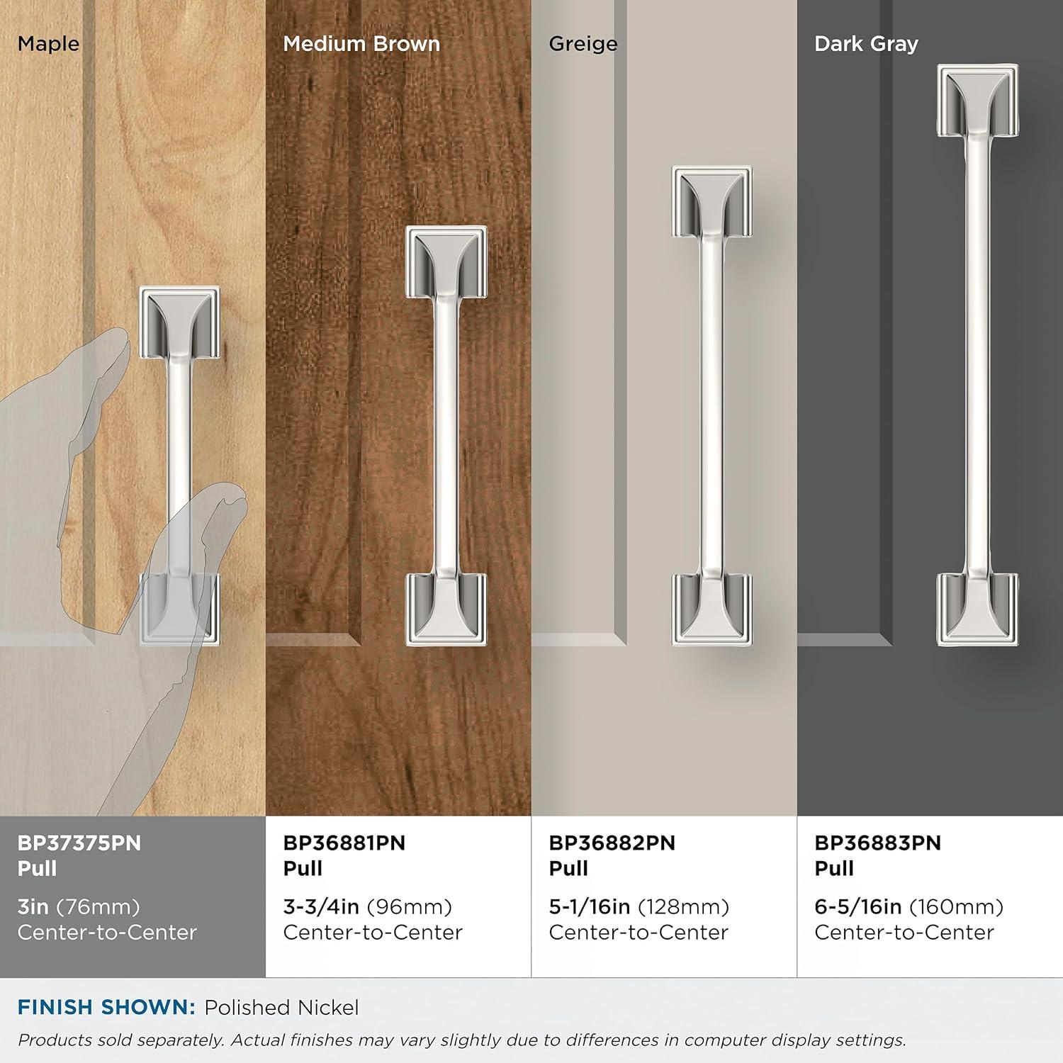 Amerock Exceed 3 inch (76mm) Center-to-Center Polished Nickel Cabinet Pull