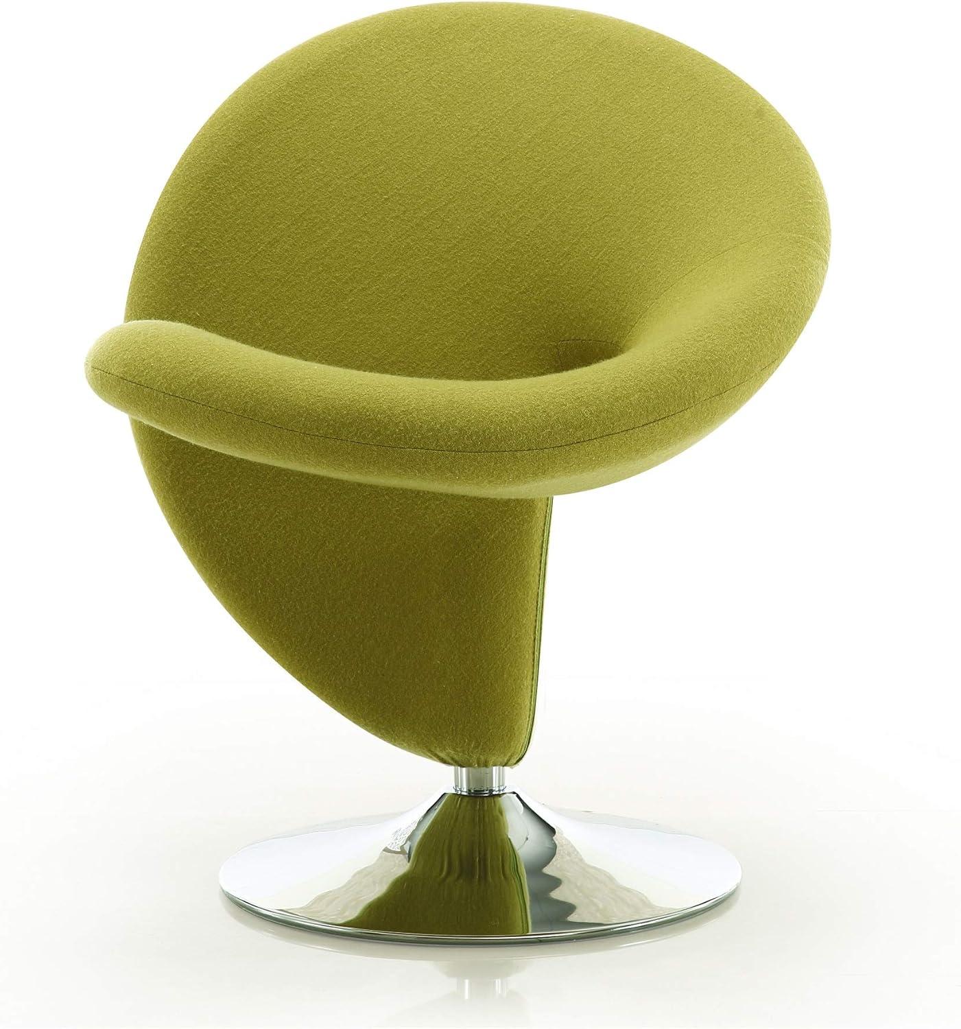 Curl Upholstered Swivel Accent Chair