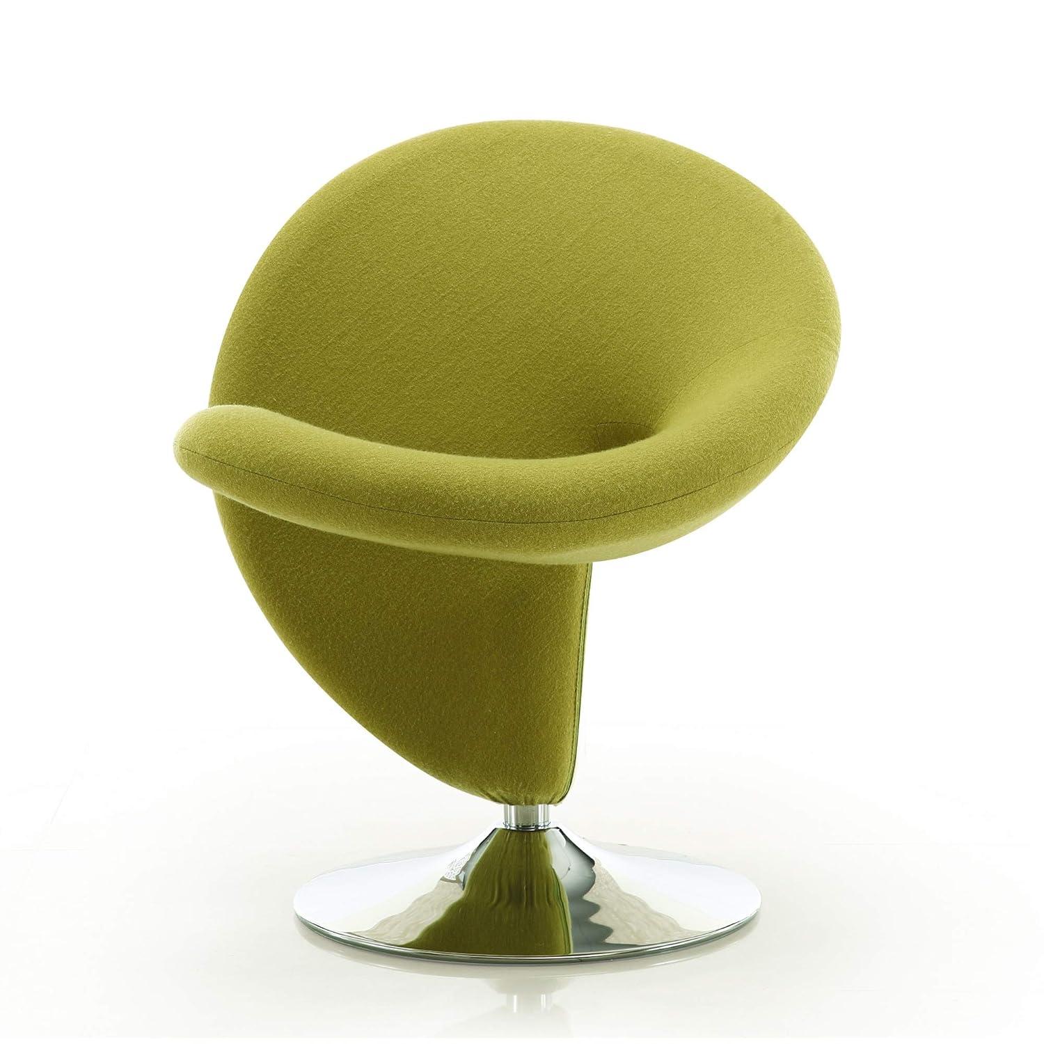 Curl Upholstered Swivel Accent Chair