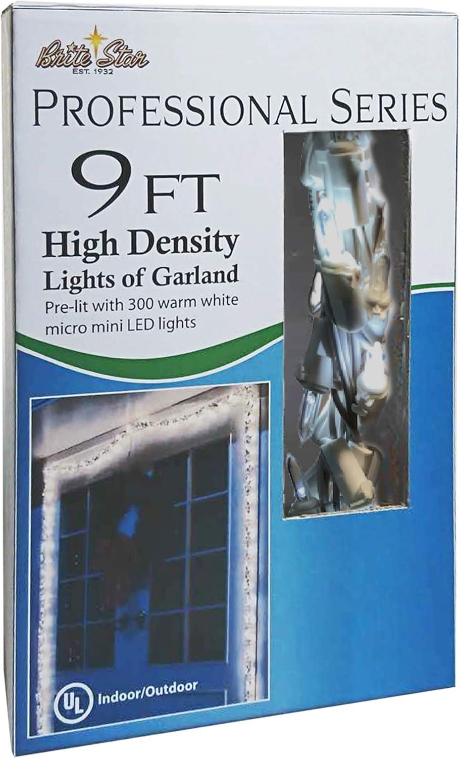 Brite Star Garland Lights, 11.6', Pure White