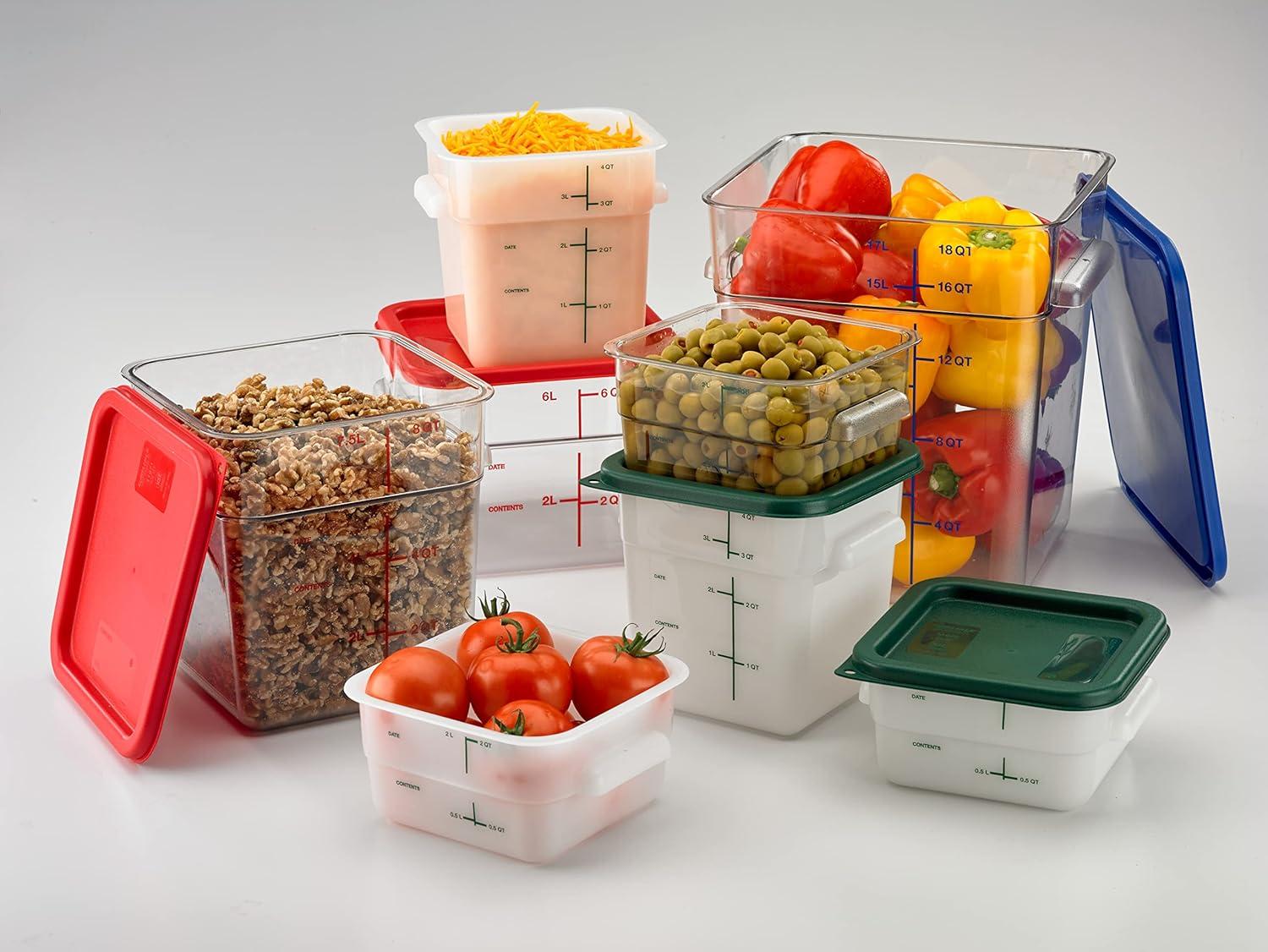 White 4-Quart Stackable Plastic Food Storage Container Set