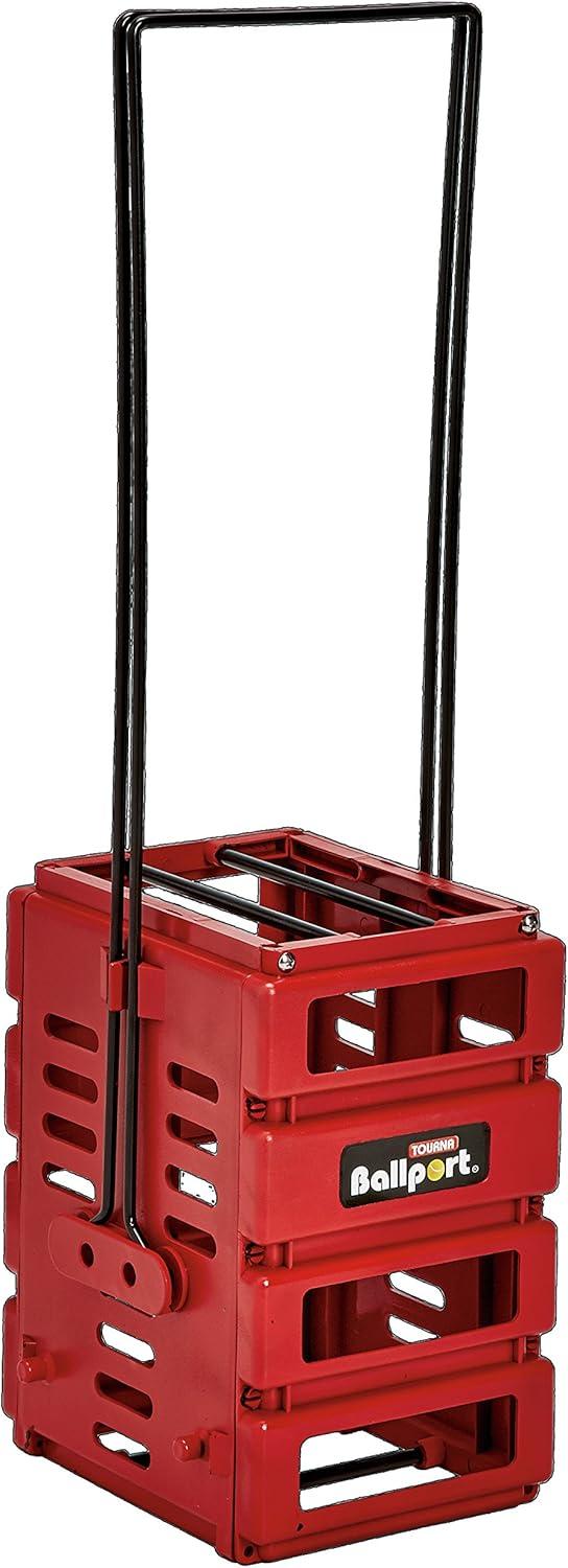 Tourna Mini BALLPORT Tennis Ball Pick Up Hopper (Red)